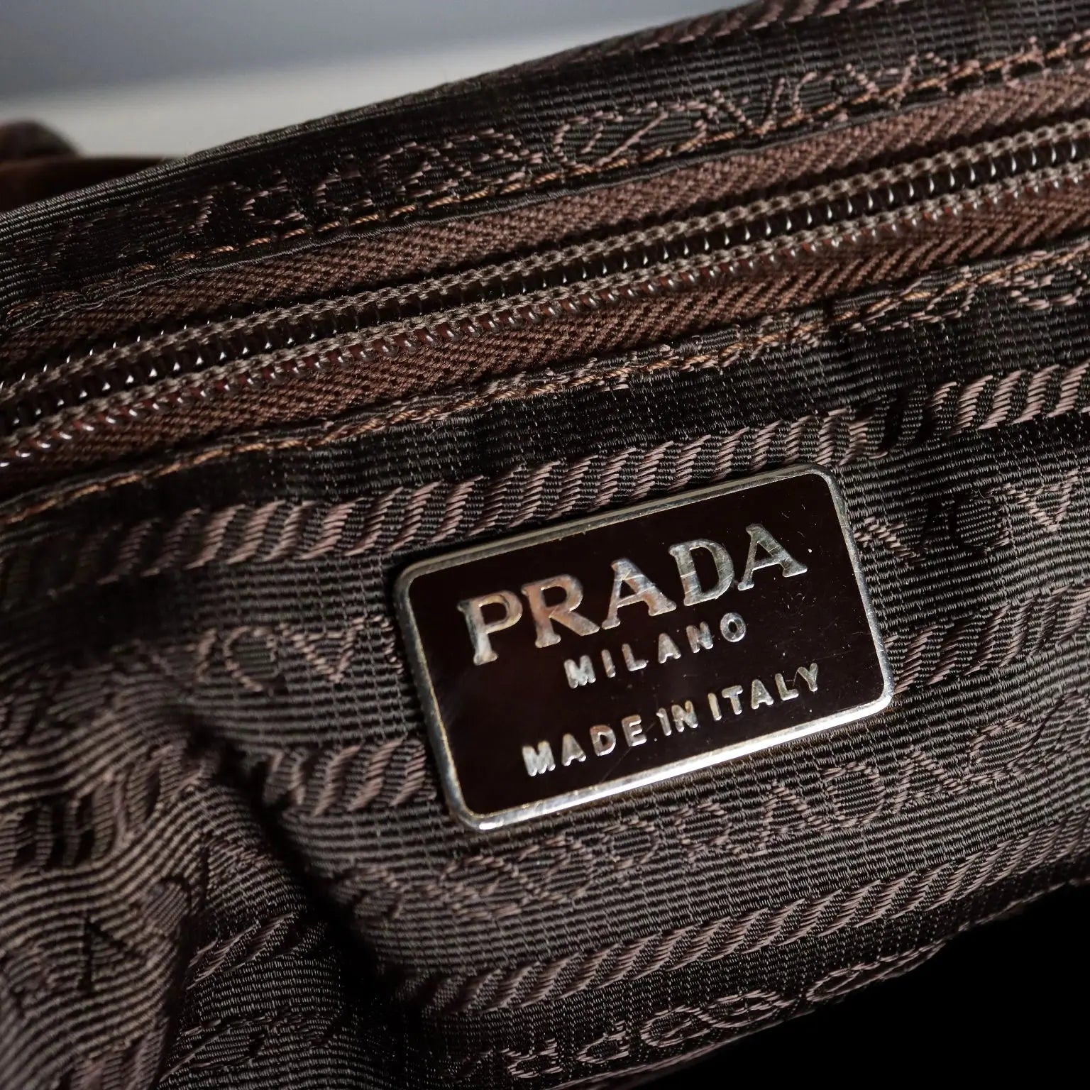 Vintage Prada Bag Brown Leather Italy 1980s-1990s