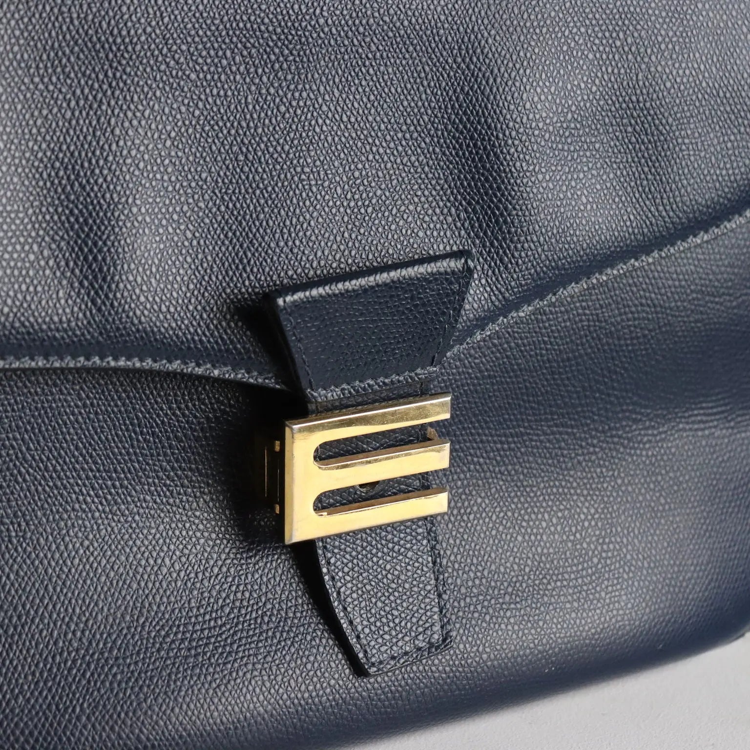 Etro Vintage Bag Blue Leather Suede Italy 1980s-1990s