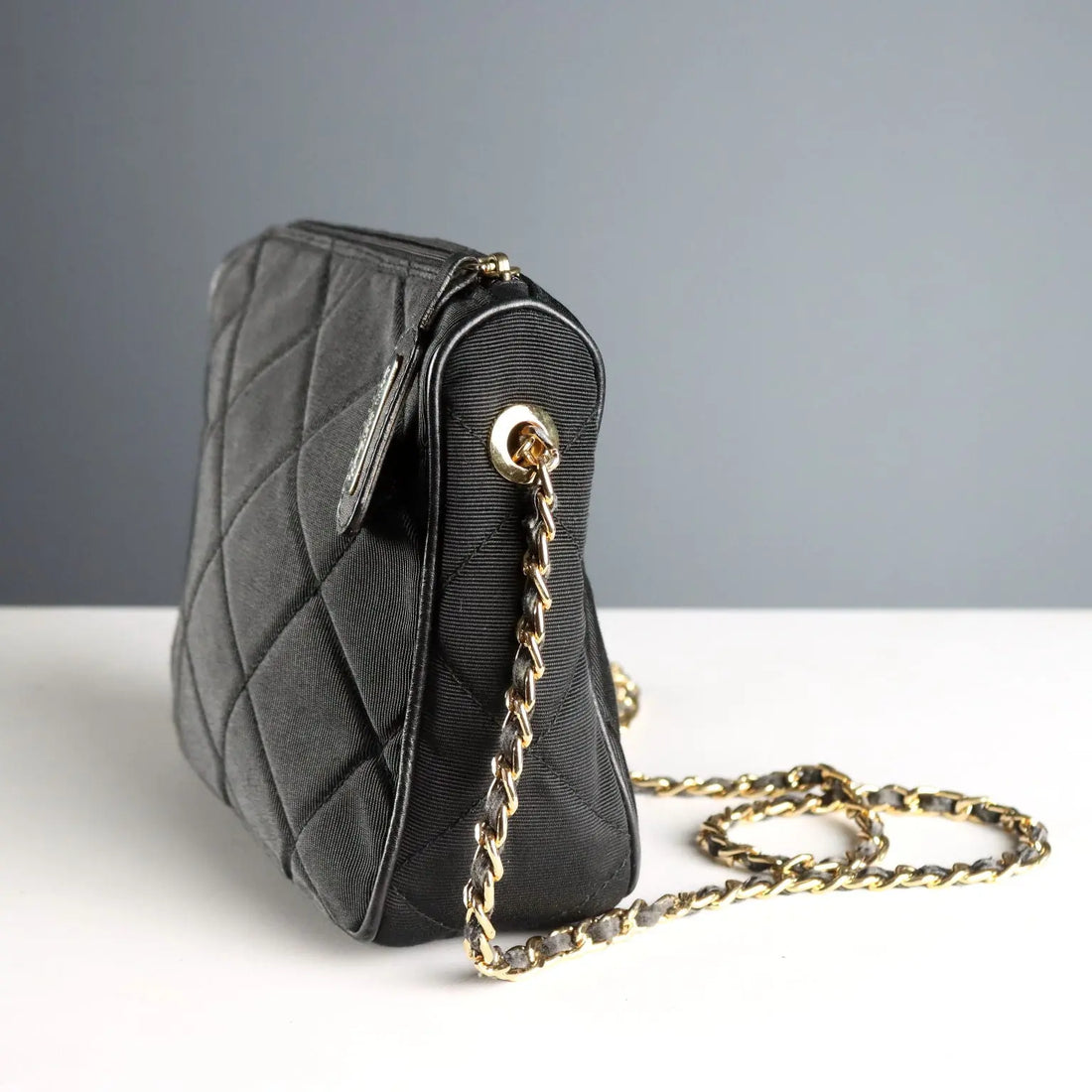 Gianni Castellari Black Nylon Vintage Shoulder Bag Italy 1980s-1990s