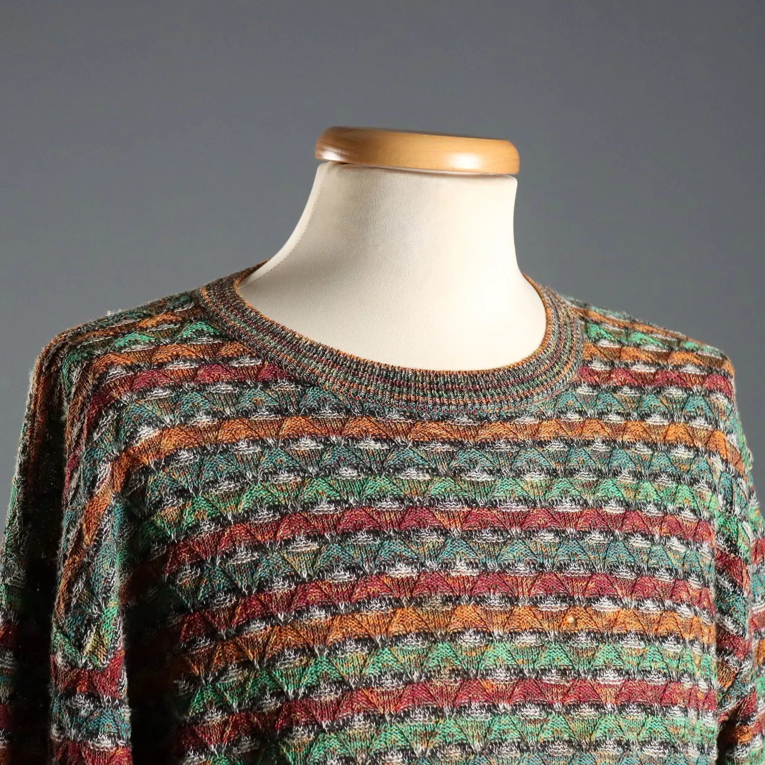 Vintage Missoni Sweater Cotton Viscosa UK Size 38 Italy 1990s