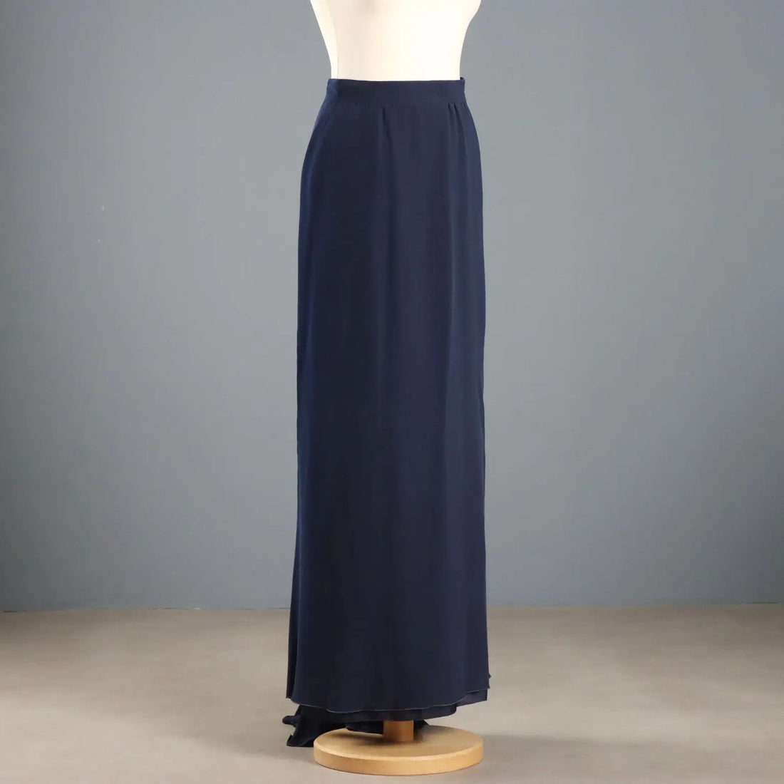 Giorgio Armani 1990s Midnight Blue Silk Skirt UK Size 12 1990s