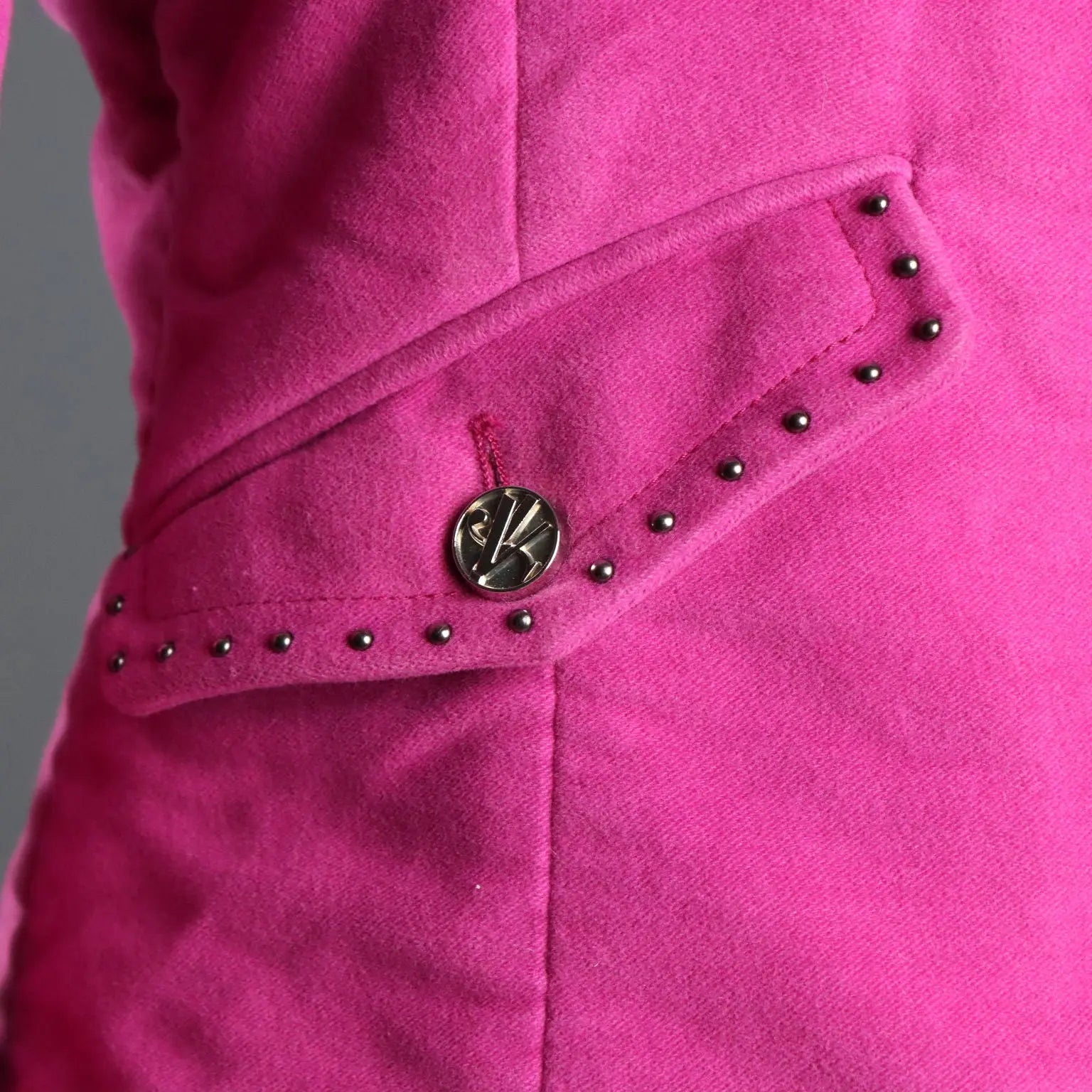 Vintage Versace Jacket Velvet Studs UK Size 14 1990s