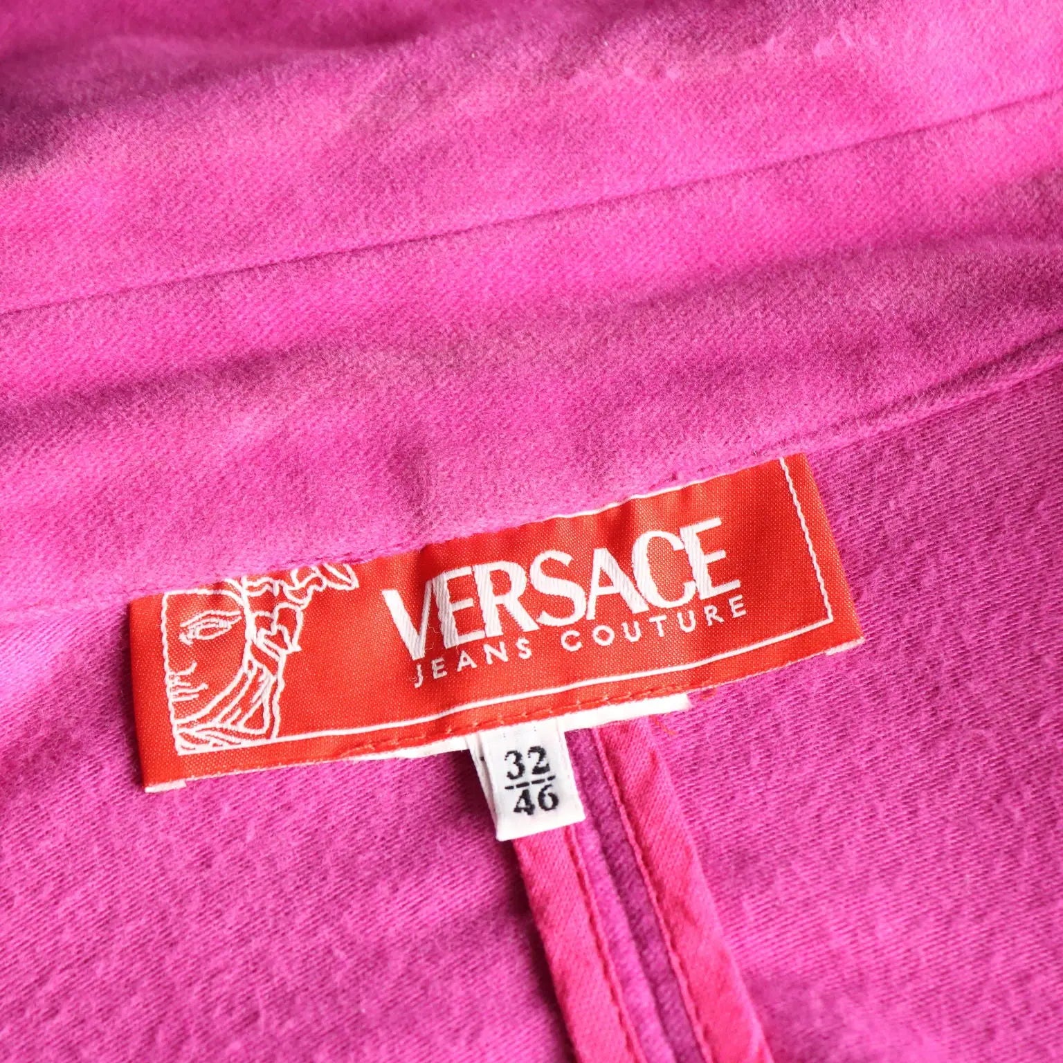 Vintage Versace Jacket Velvet Studs UK Size 14 1990s