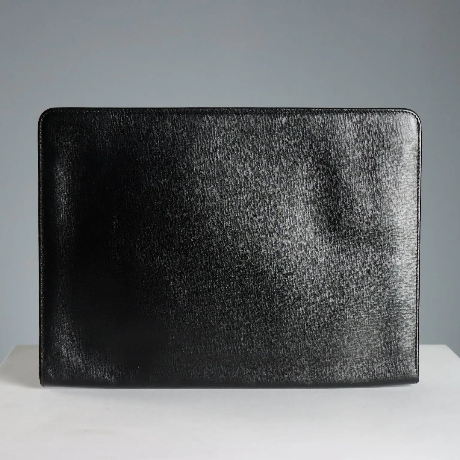 Valextra Vintage Black Leather Document Holder 1990s