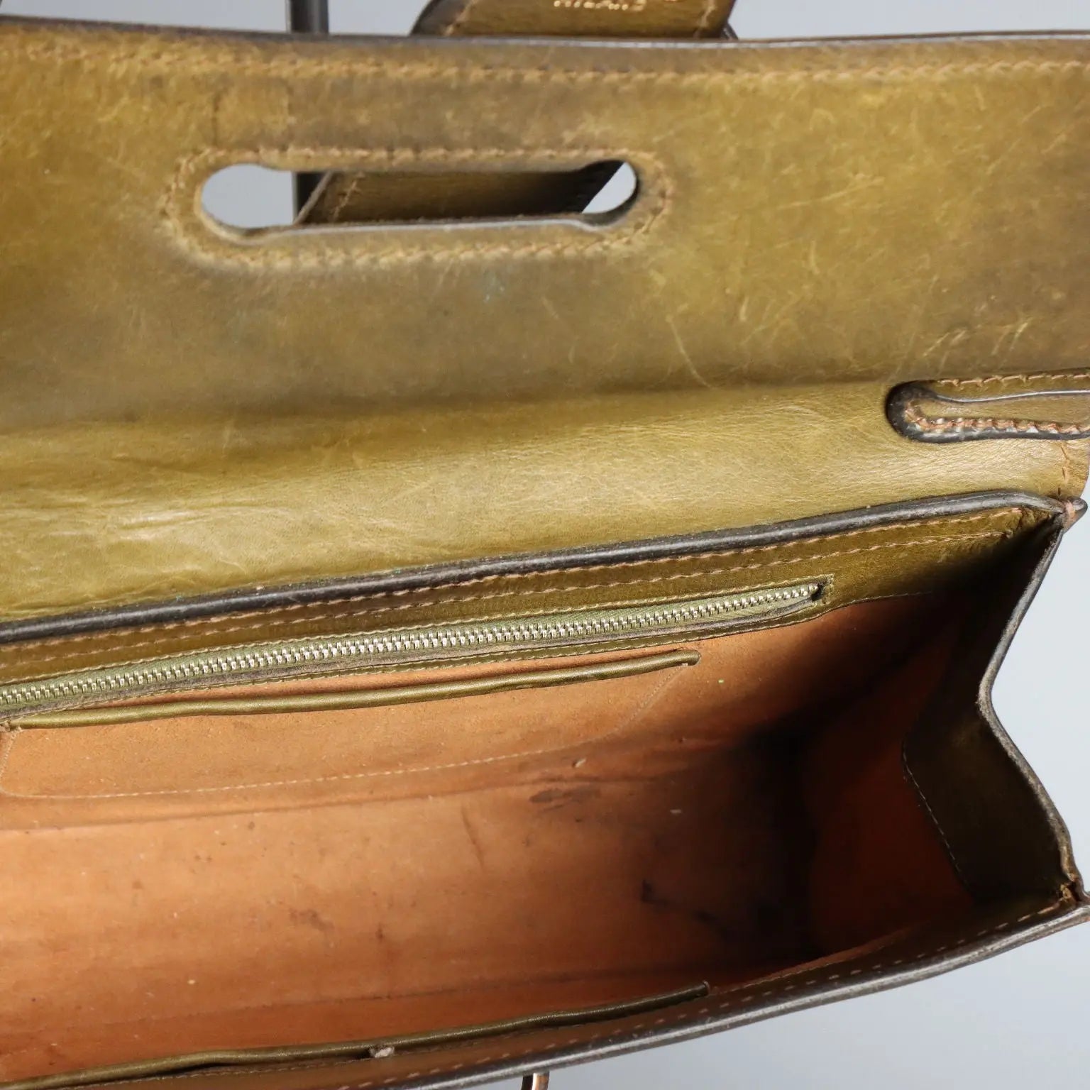 Vintage Handmade Bag Scarabeo Leather Italy 1960s-1970s