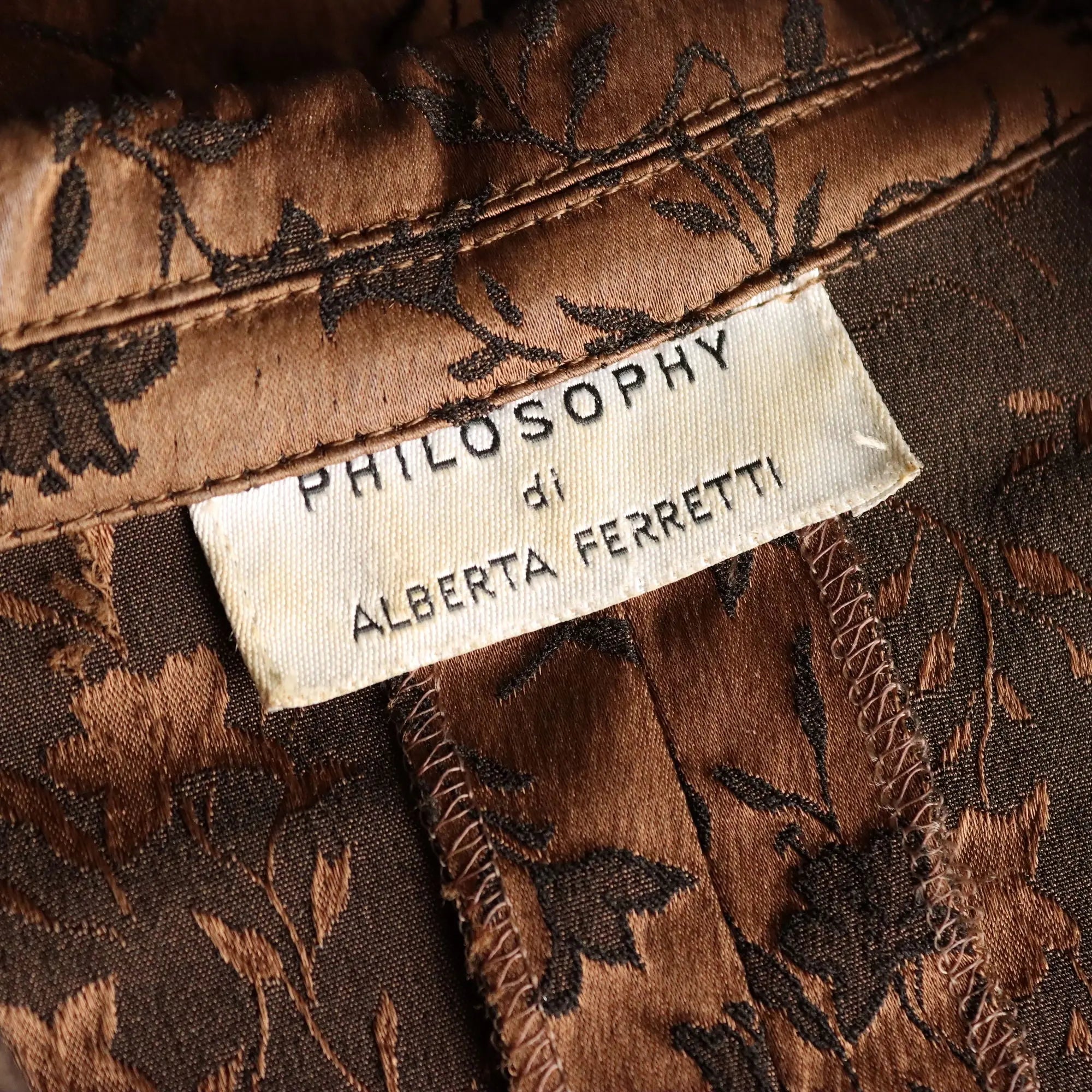 Alberta Ferretti Blazer Vintage Brown Fabric UK Size 10 1990s
