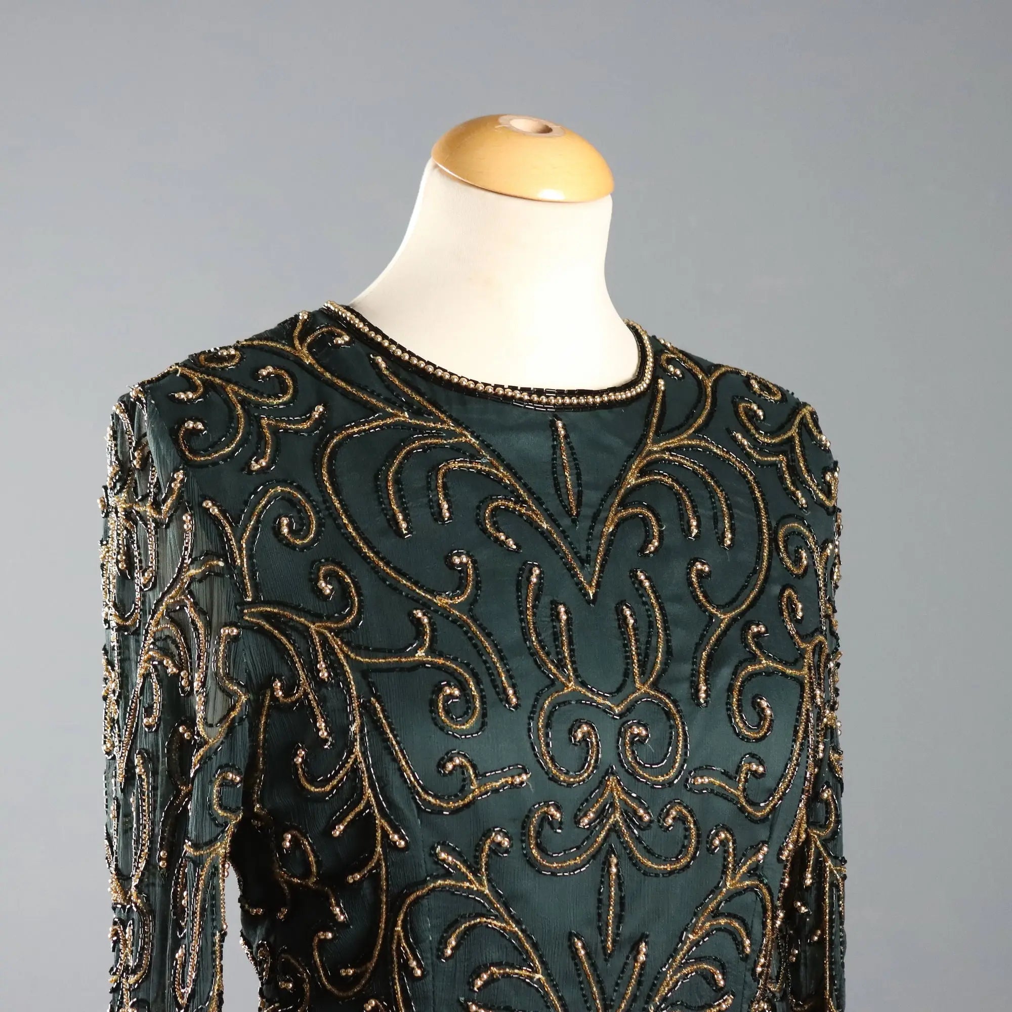 Gina Bacconi Blouse Silk Voile UK Size 12 Italy 1990s