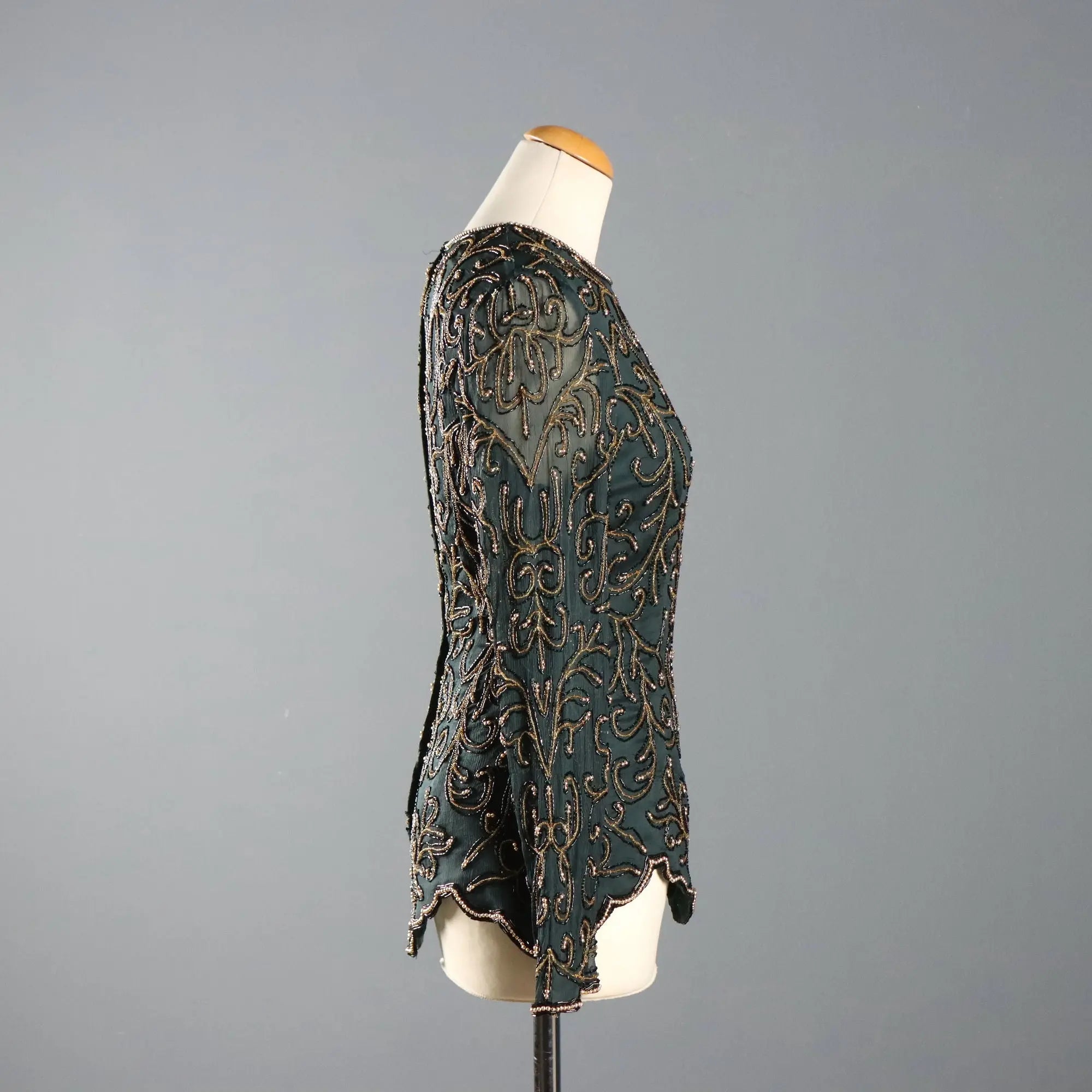 Gina Bacconi Blouse Silk Voile UK Size 12 Italy 1990s