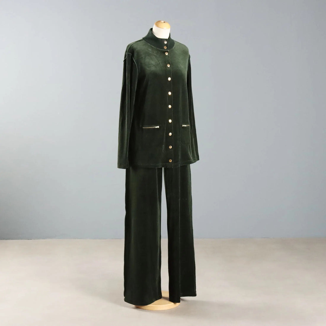 Dark Green Sonia Rykiel Sweatshirt Jumpsuit UK Size 14 1990s