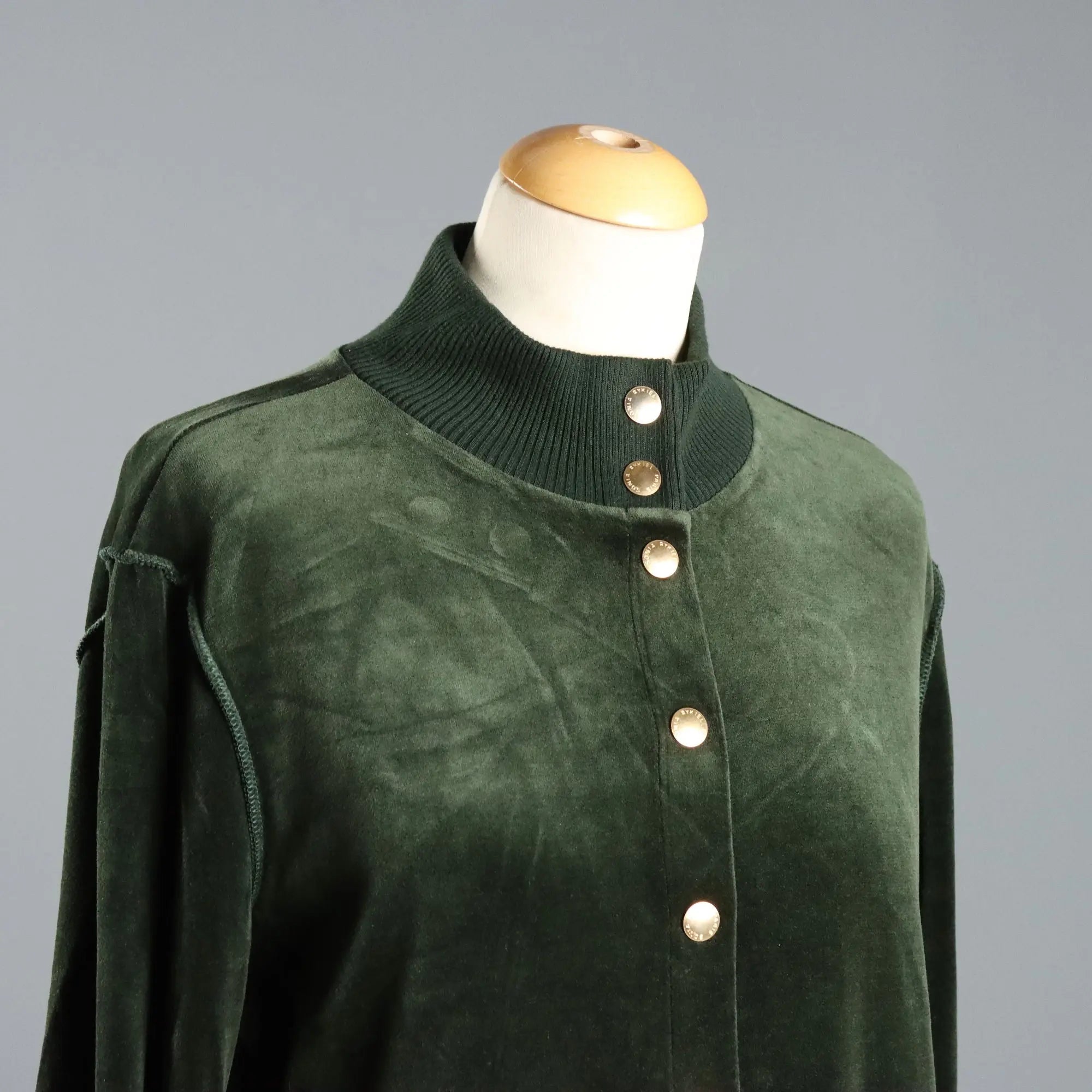 Dark Green Sonia Rykiel Sweatshirt Jumpsuit UK Size 14 1990s
