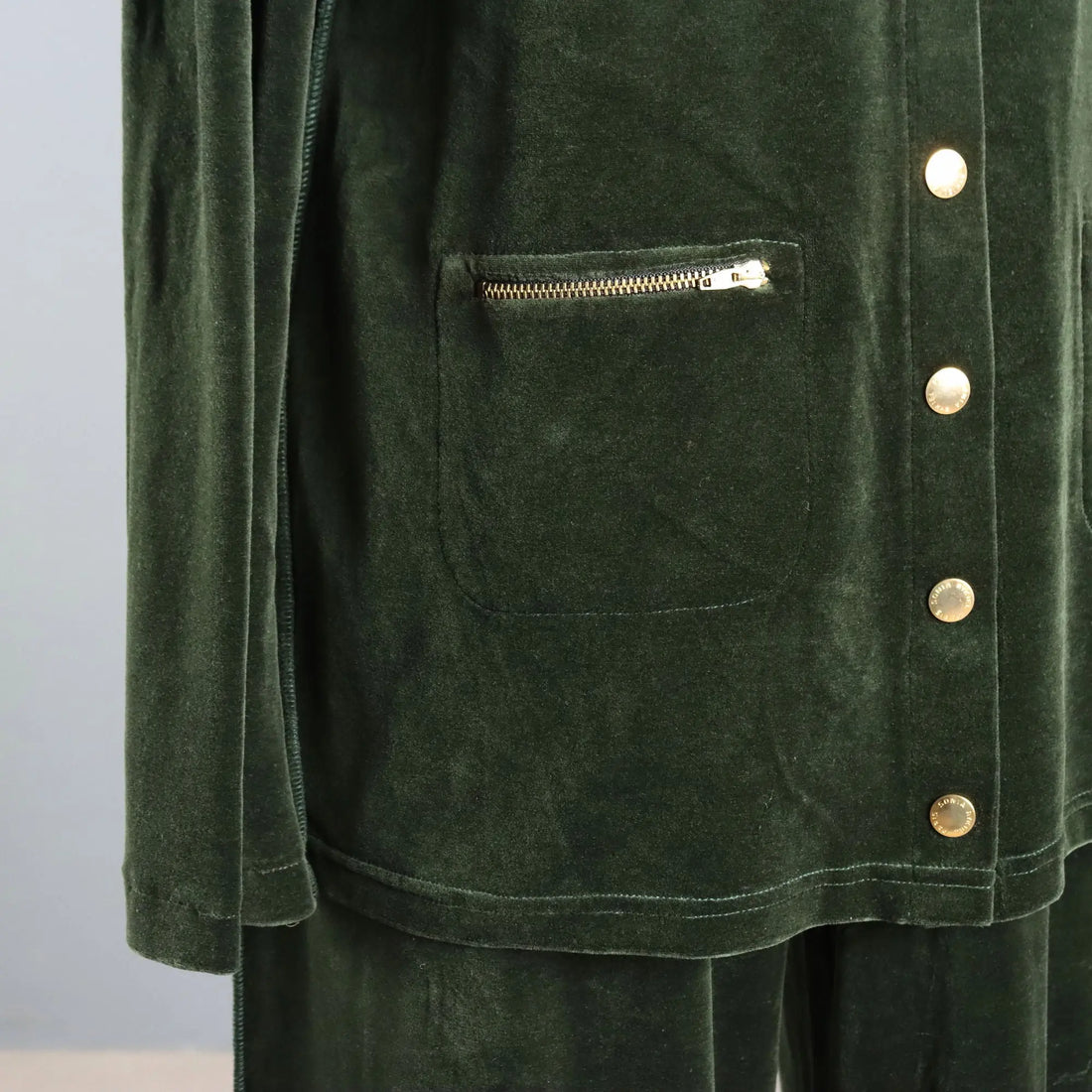 Dark Green Sonia Rykiel Sweatshirt Jumpsuit UK Size 14 1990s