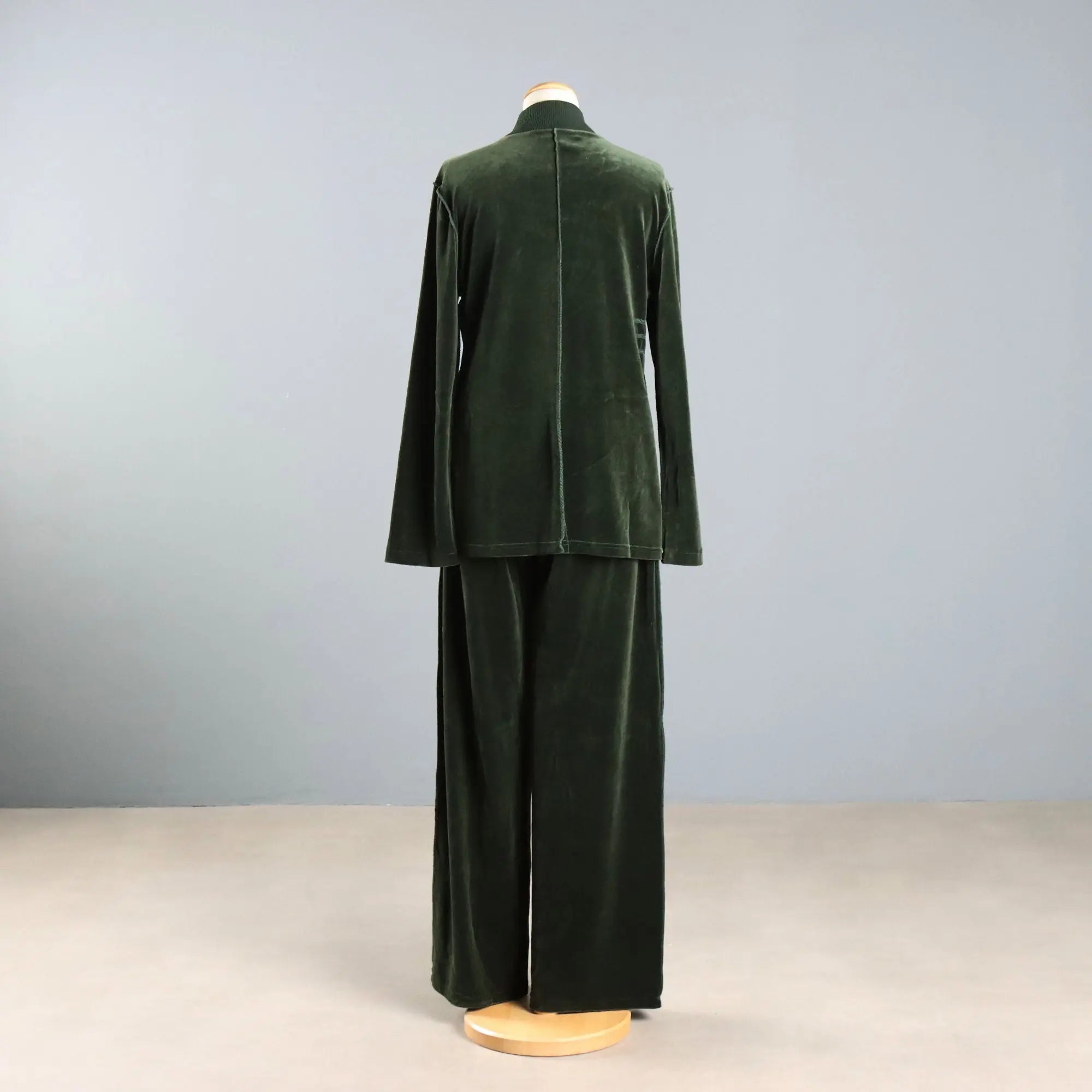 Dark Green Sonia Rykiel Sweatshirt Jumpsuit UK Size 14 1990s