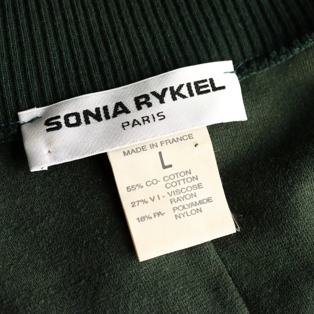 Dark Green Sonia Rykiel Sweatshirt Jumpsuit UK Size 14 1990s