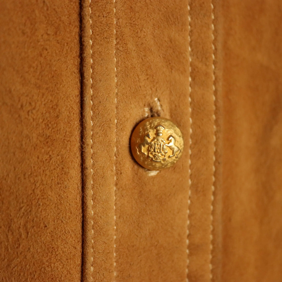 Escada Shirt Suede Leather UK Size 12 Germany 1990s