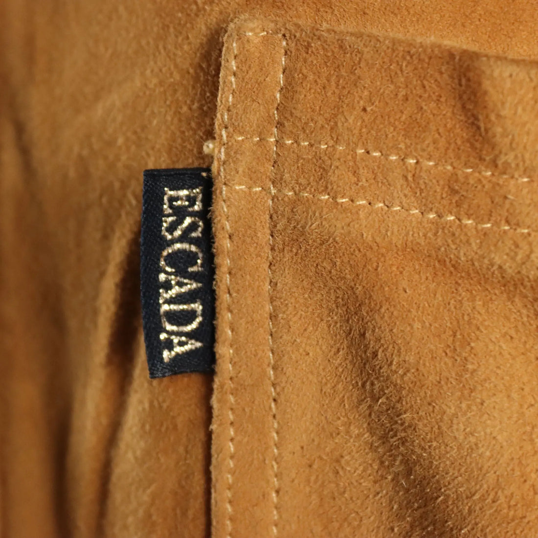 Escada Shirt Suede Leather UK Size 12 Germany 1990s