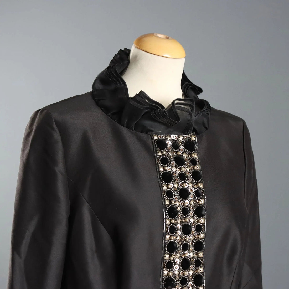 Escada Vintage Jacket Silk Velvet UK Size 12 Germany 1990s