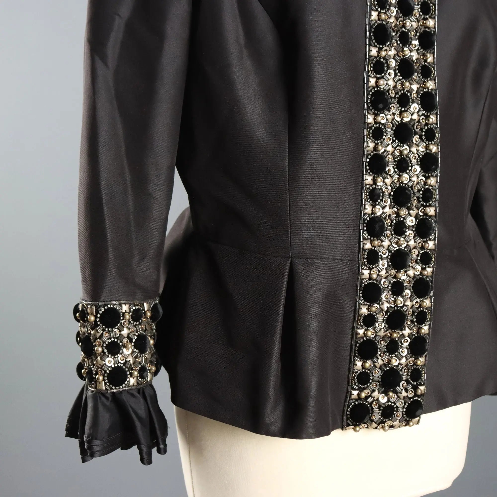 Escada Vintage Jacket Silk Velvet UK Size 12 Germany 1990s