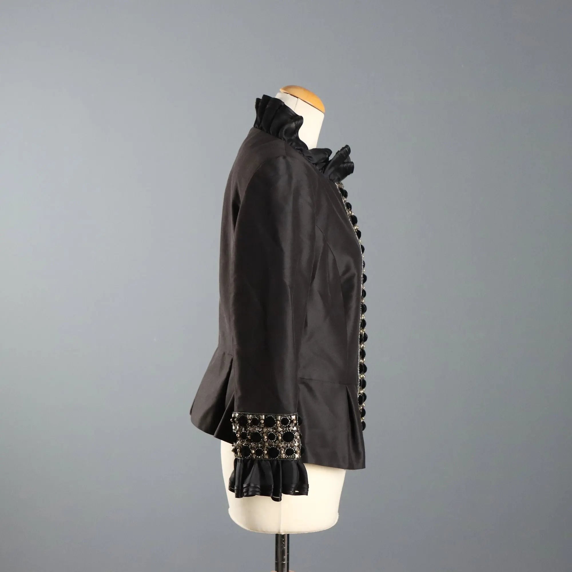 Escada Vintage Jacket Silk Velvet UK Size 12 Germany 1990s