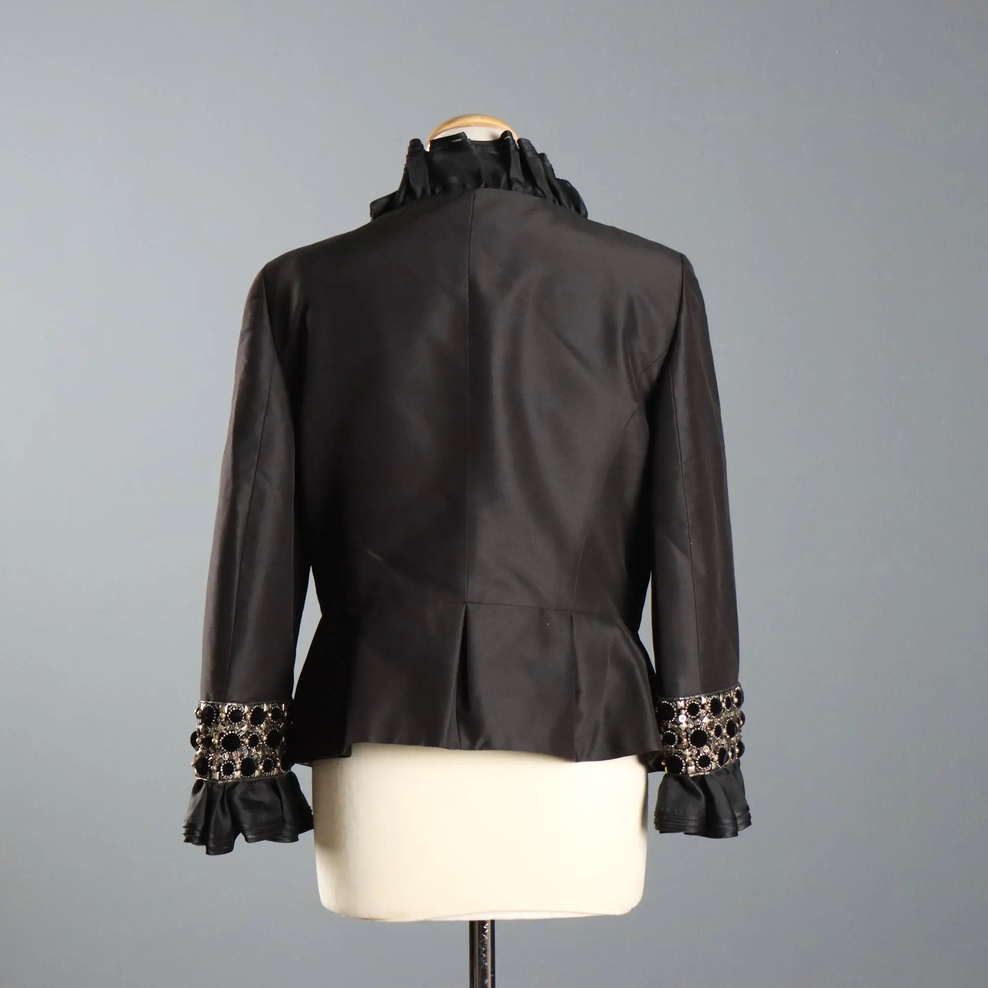 Escada Vintage Jacket Silk Velvet UK Size 12 Germany 1990s
