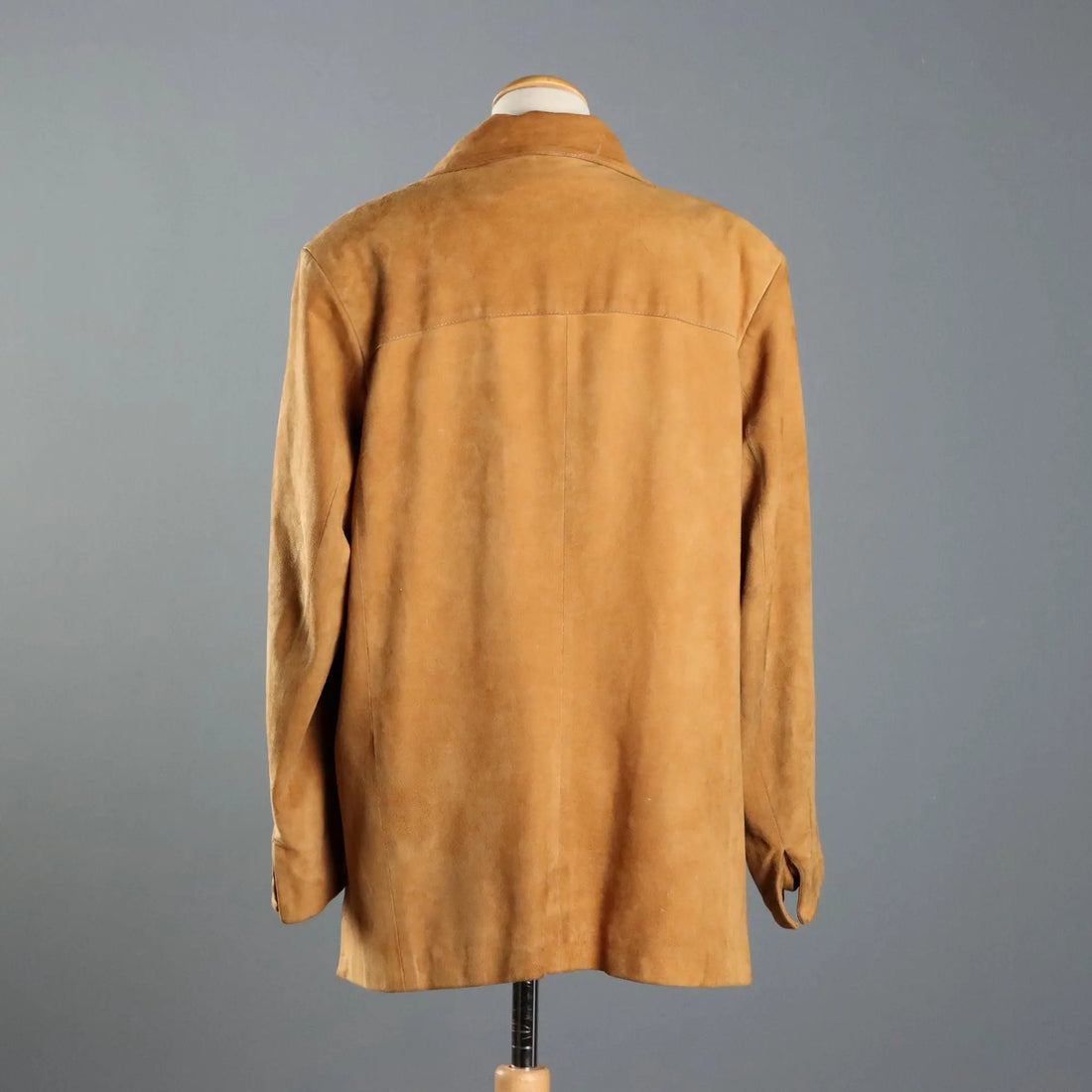 Cognac Suede Jacket Serapian UK Size 14 Italy 1980s-1990s