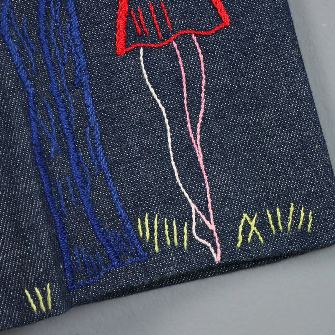 Vintage Jeans Embroidered Cotton UK Size 10 Italy 1970s