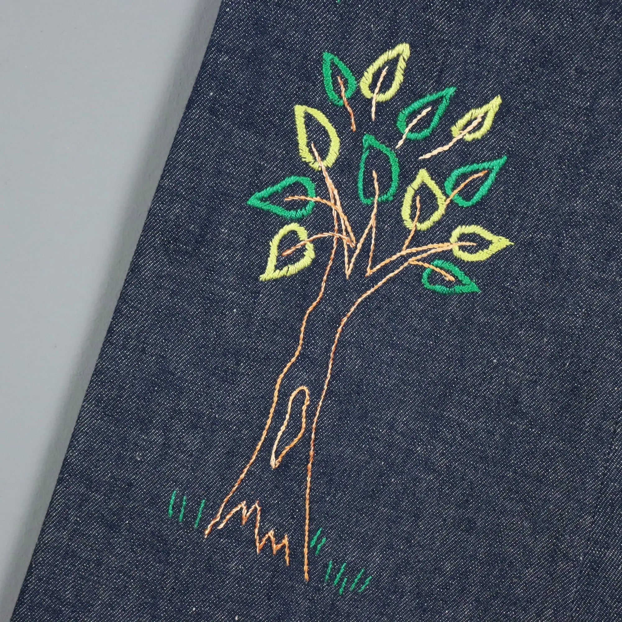 Vintage Jeans Embroidered Cotton UK Size 10 Italy 1970s