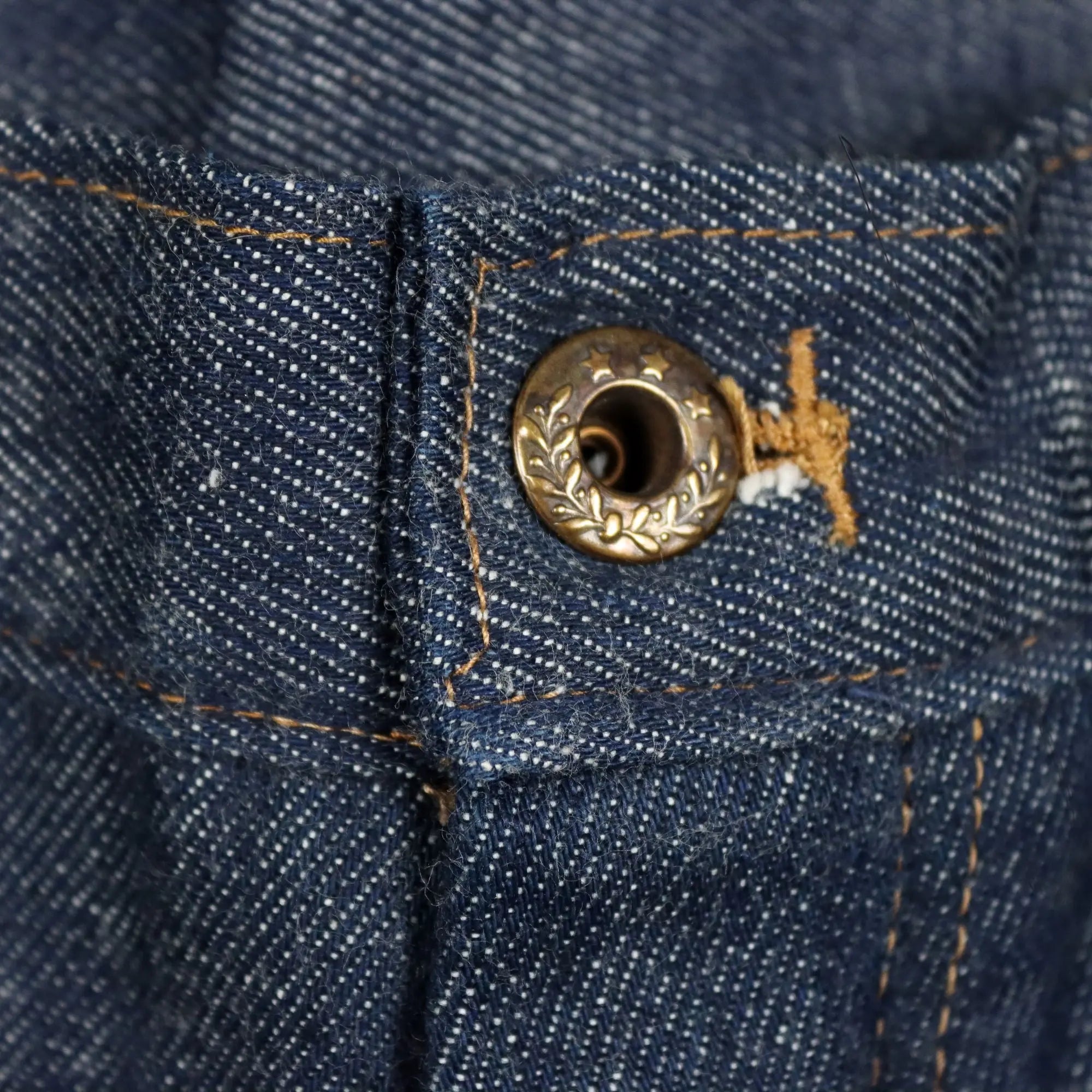 Vintage Jeans Embroidered Cotton UK Size 10 Italy 1970s