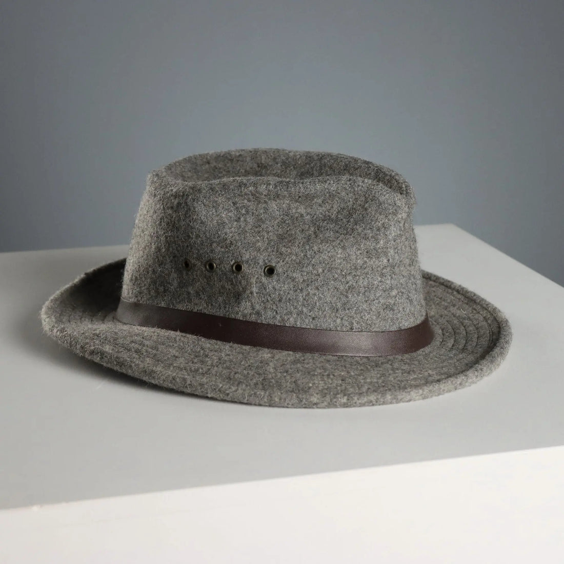 Filson Gray Wool Fedora Hat UK Size 7 Grey Wool United States 1980s-90s