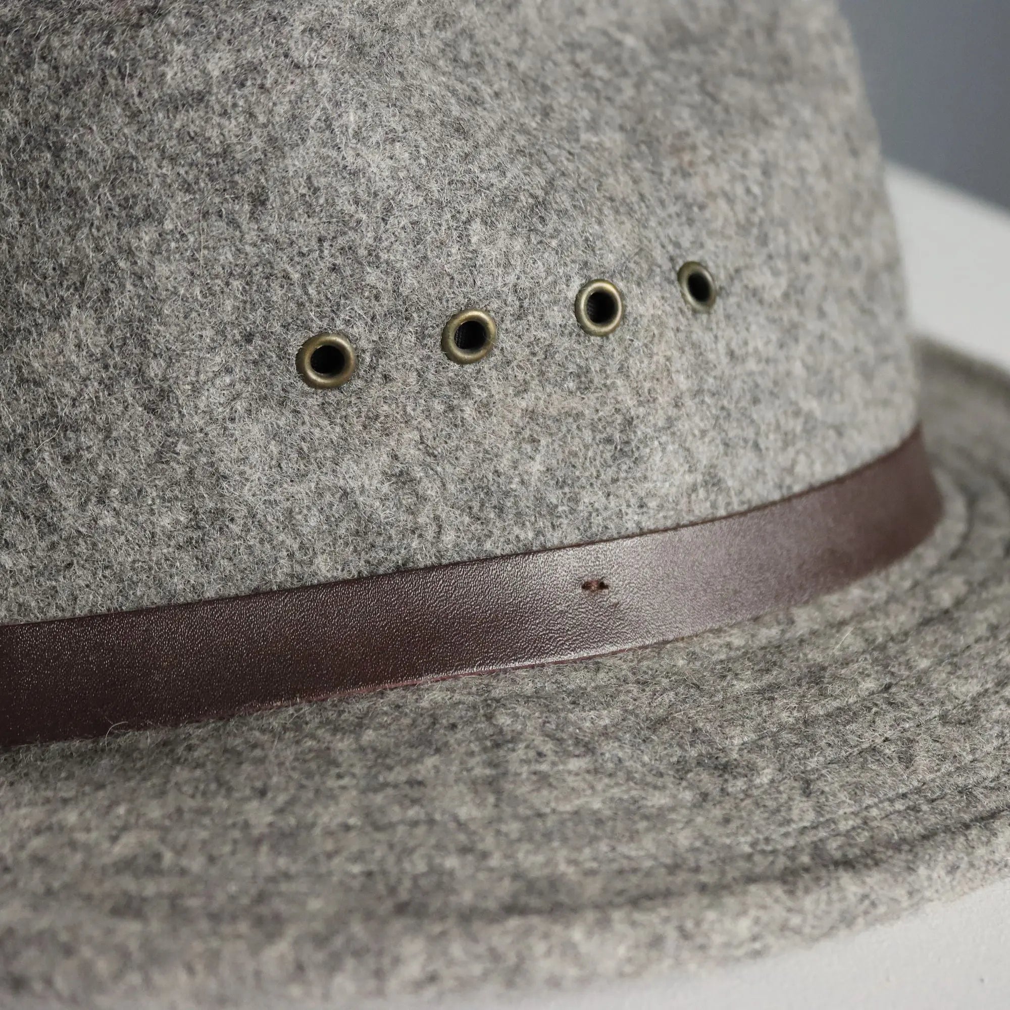 Filson Gray Wool Fedora Hat UK Size 7 Grey Wool United States 1980s-90s