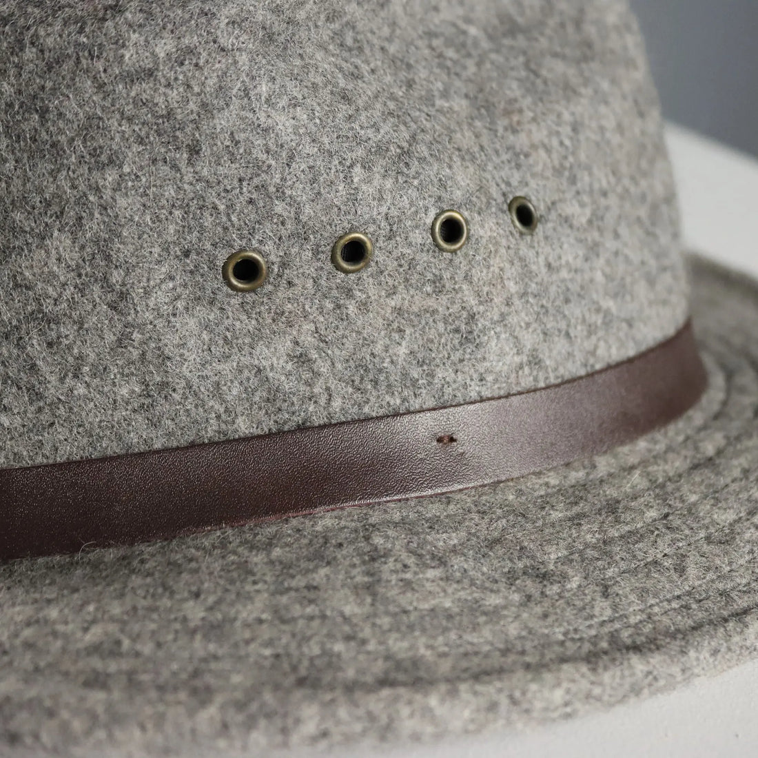 Filson Gray Wool Fedora Hat UK Size 7 Grey Wool United States 1980s-90s