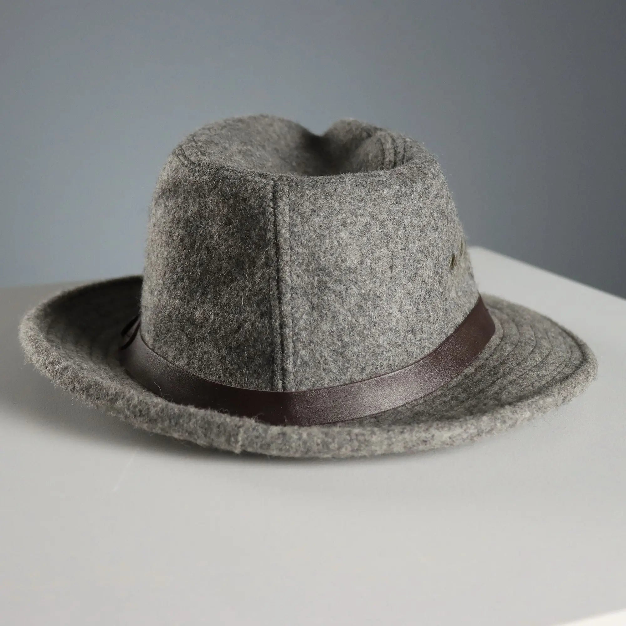 Filson Gray Wool Fedora Hat UK Size 7 Grey Wool United States 1980s-90s