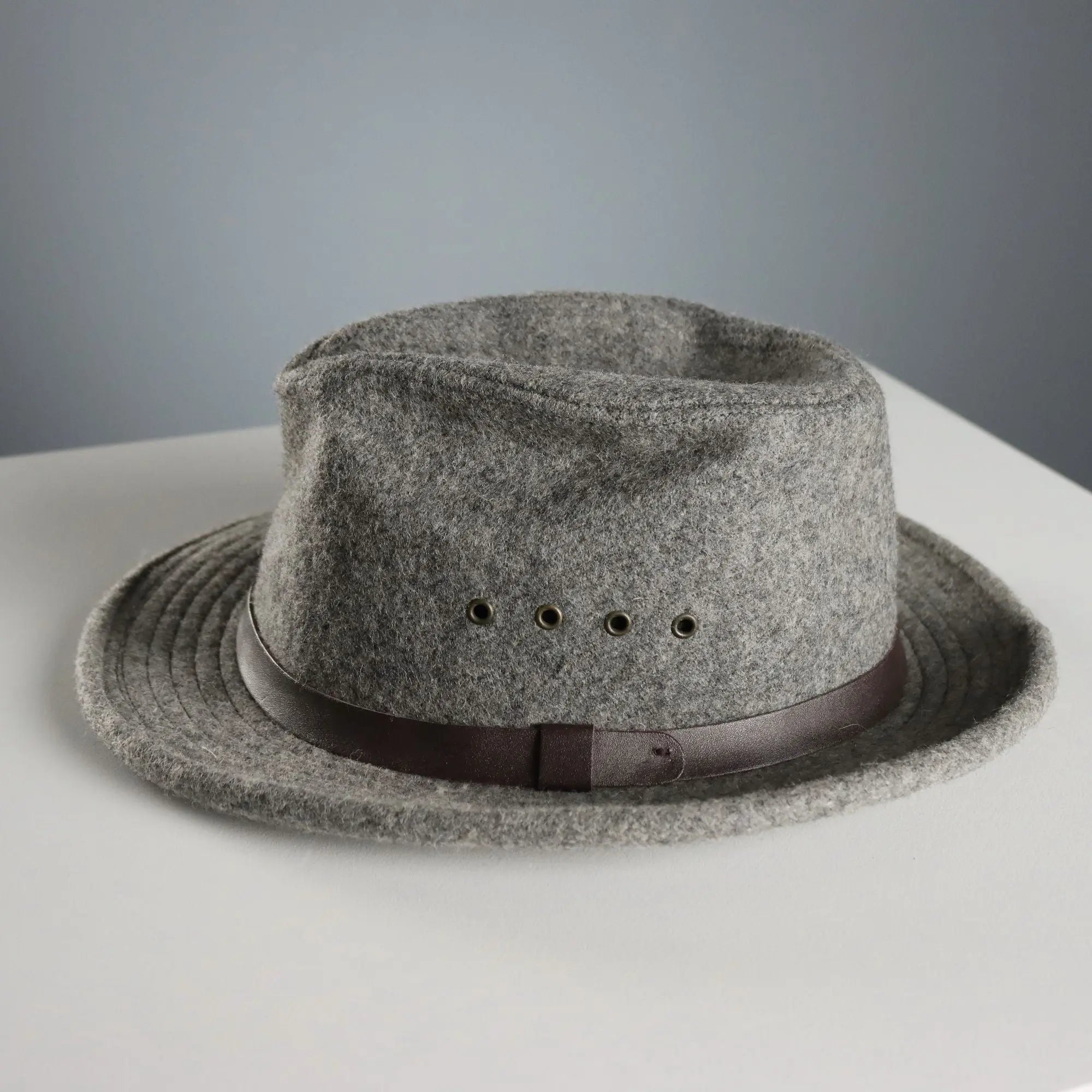 Filson Gray Wool Fedora Hat UK Size 7 Grey Wool United States 1980s-90s