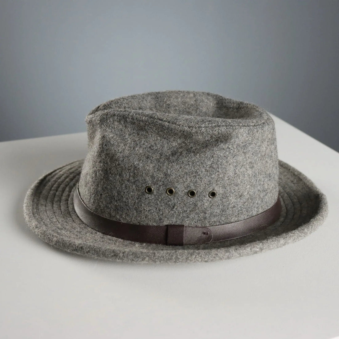 Filson Gray Wool Fedora Hat UK Size 7 Grey Wool United States 1980s-90s