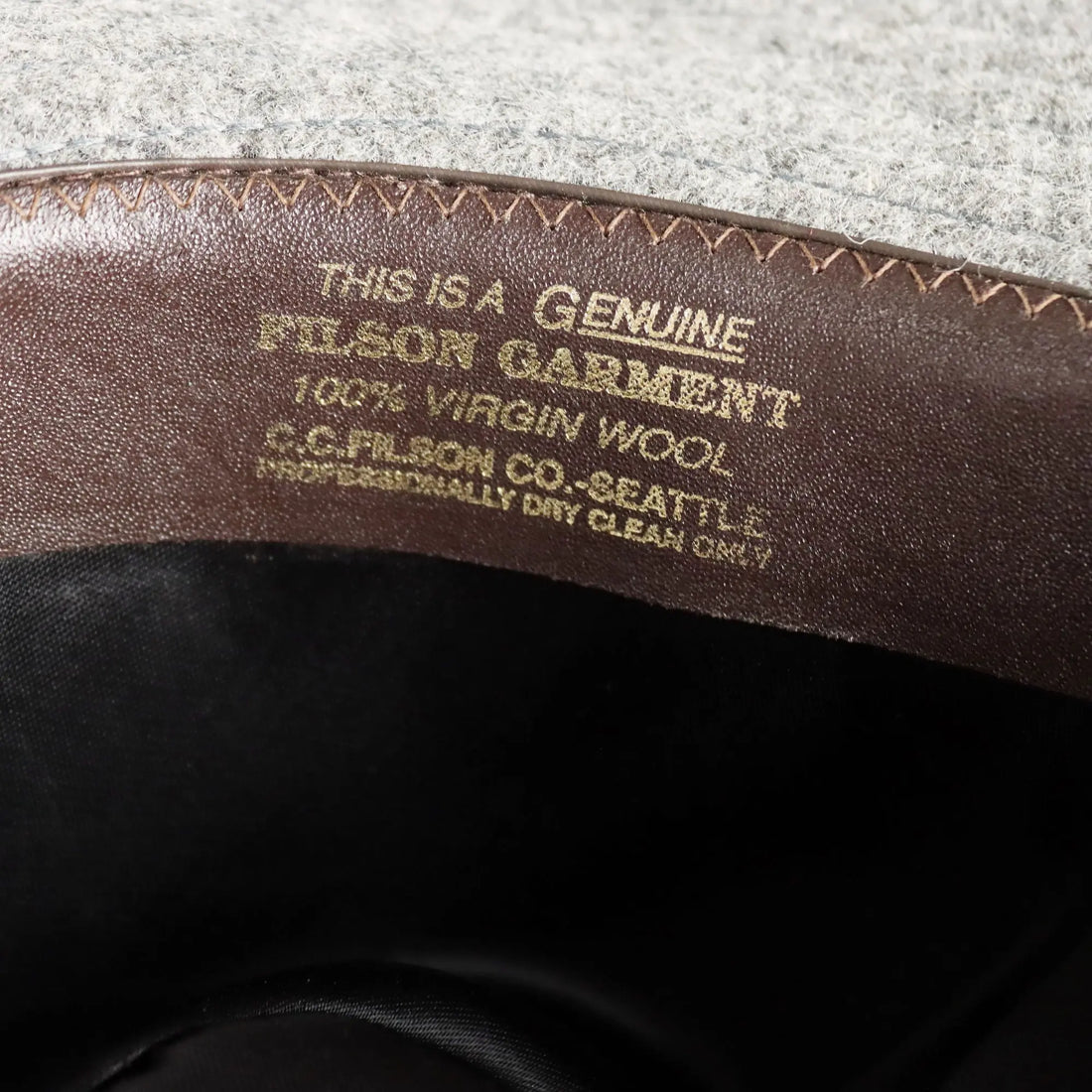 Filson Gray Wool Fedora Hat UK Size 7 Grey Wool United States 1980s-90s