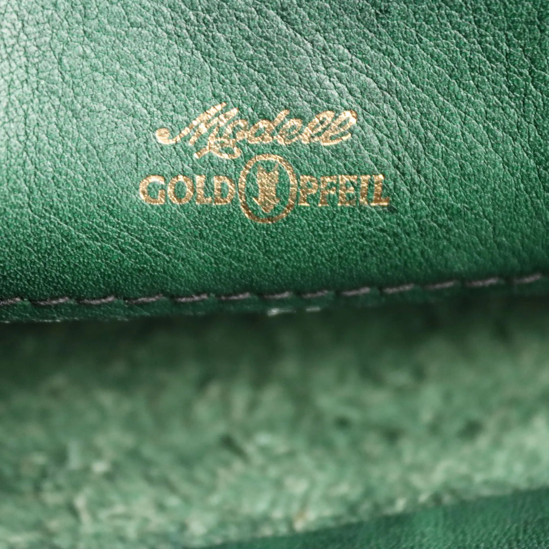 Goldpfeil Forest Green Leather Handbag Germany 1980s-1990s