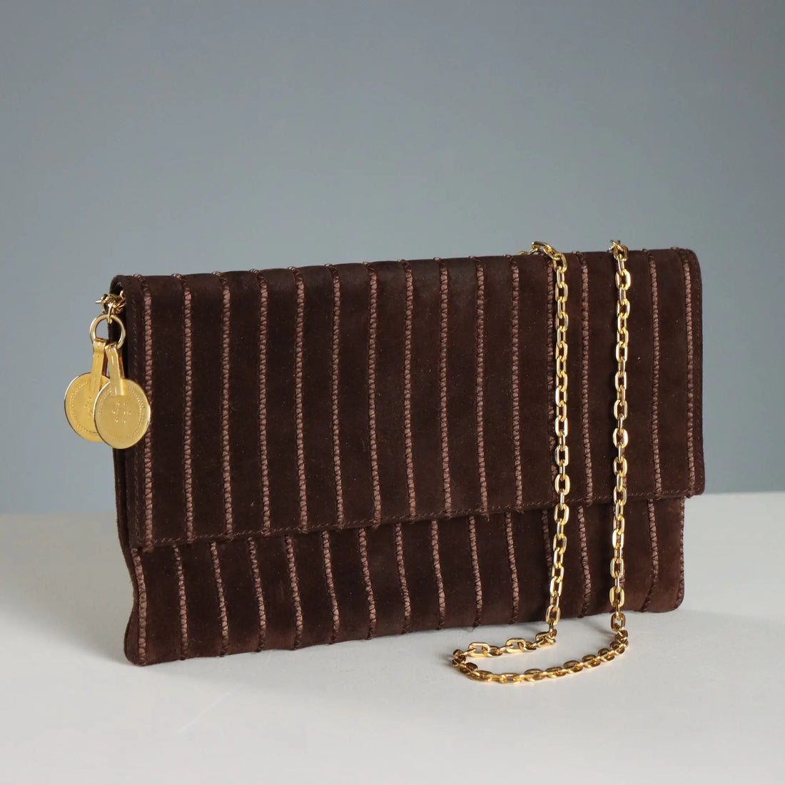 Vintage Rodo Handbag Brown Leather Italy 1970s-1980s
