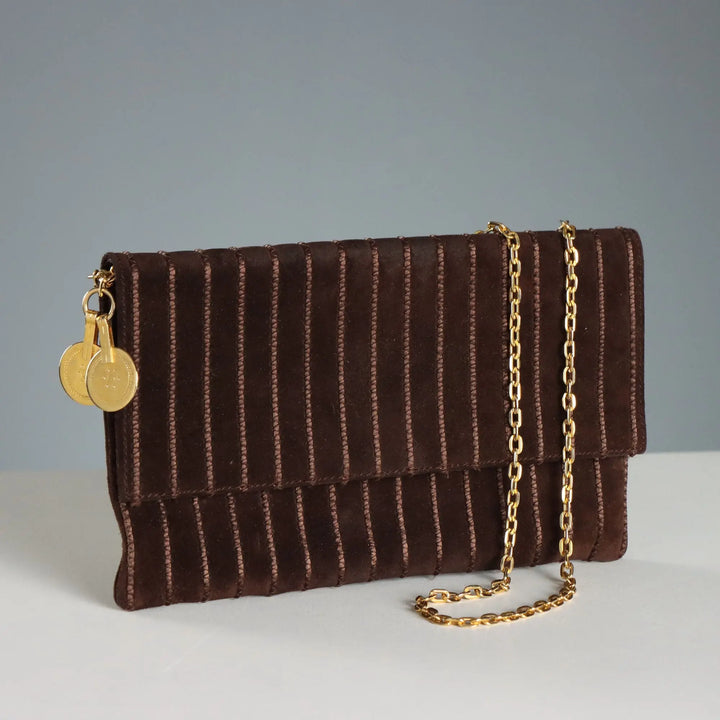Vintage Rodo Handbag Brown Leather Italy 1970s-1980s