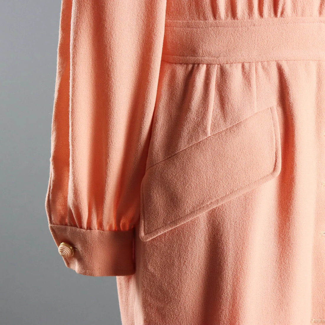 Valentino Chemisier Dress Wool UK Size 12 Italy 1980s