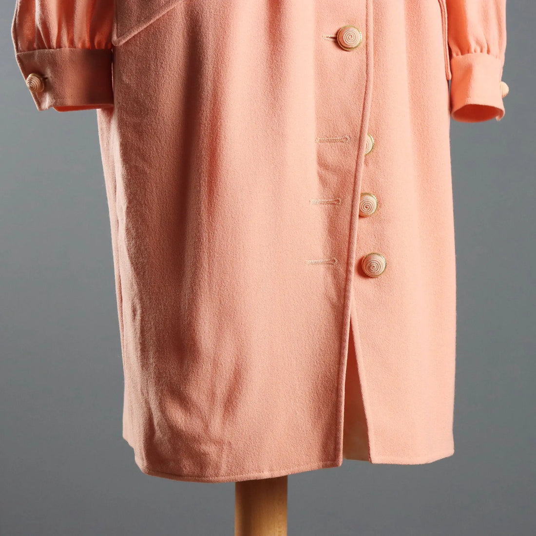 Valentino Chemisier Dress Wool UK Size 12 Italy 1980s