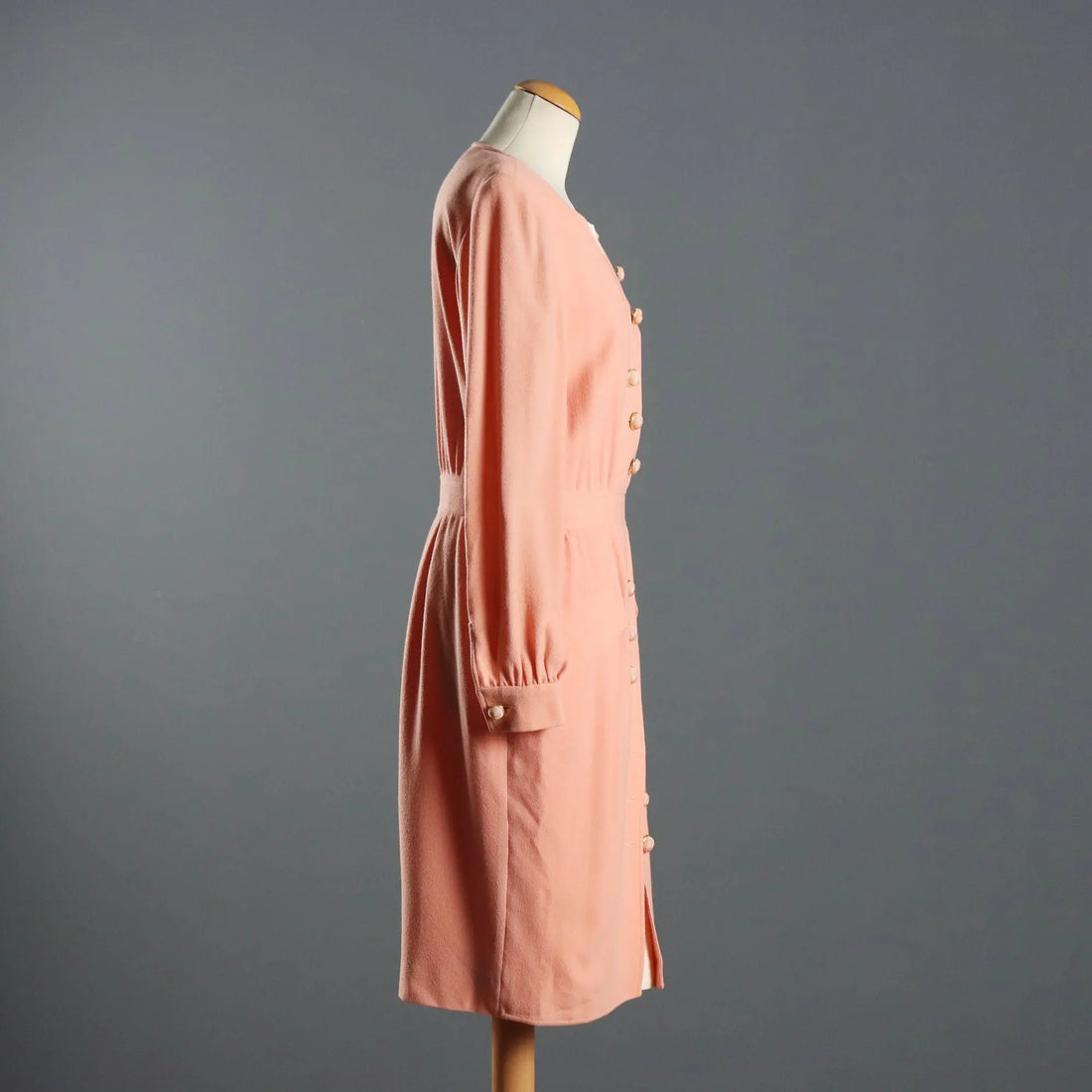 Valentino Chemisier Dress Wool UK Size 12 Italy 1980s