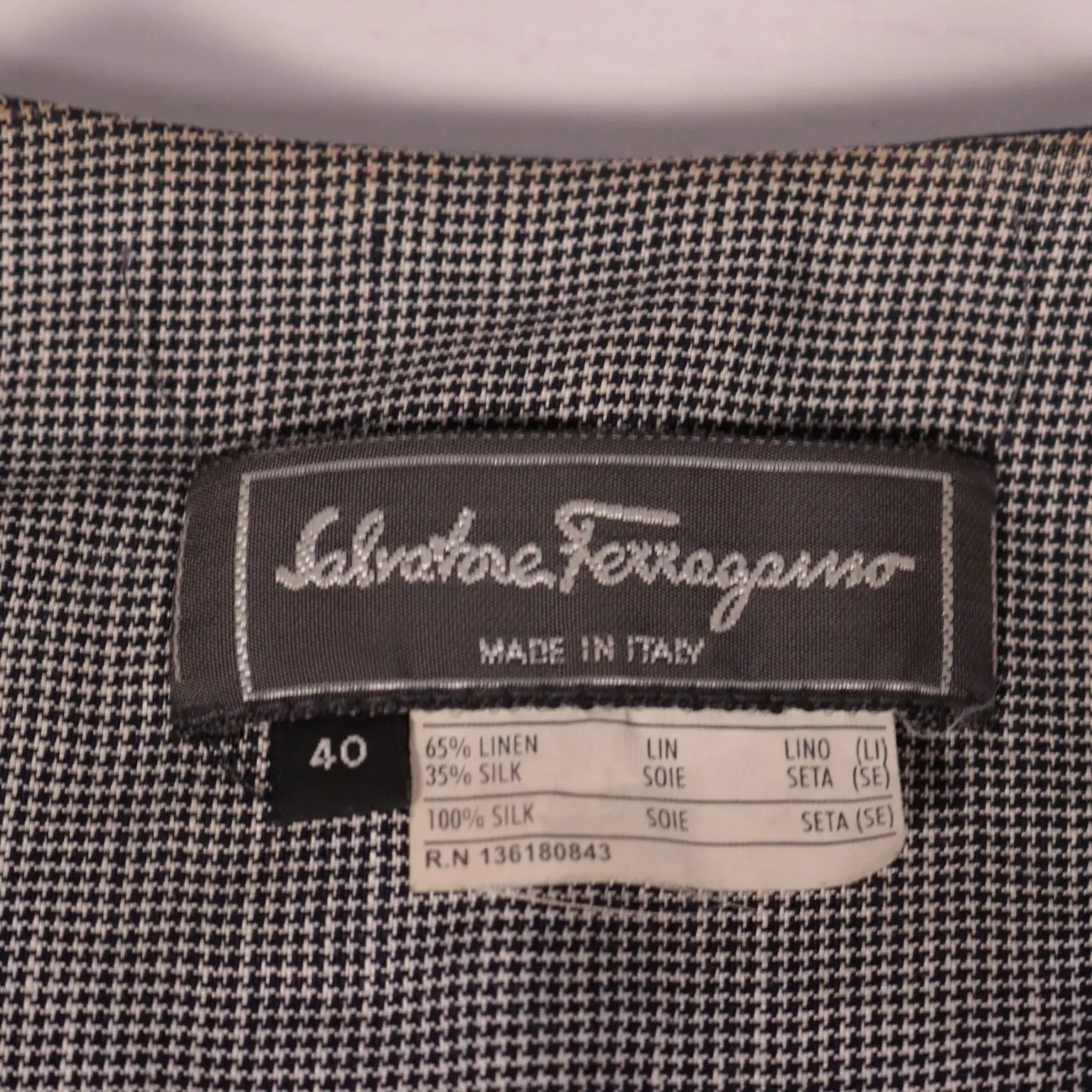 Vintage Salvatore Ferragamo Jacket Flax and Silk Italy 1980s | Clothing & House Linens | Vintage
