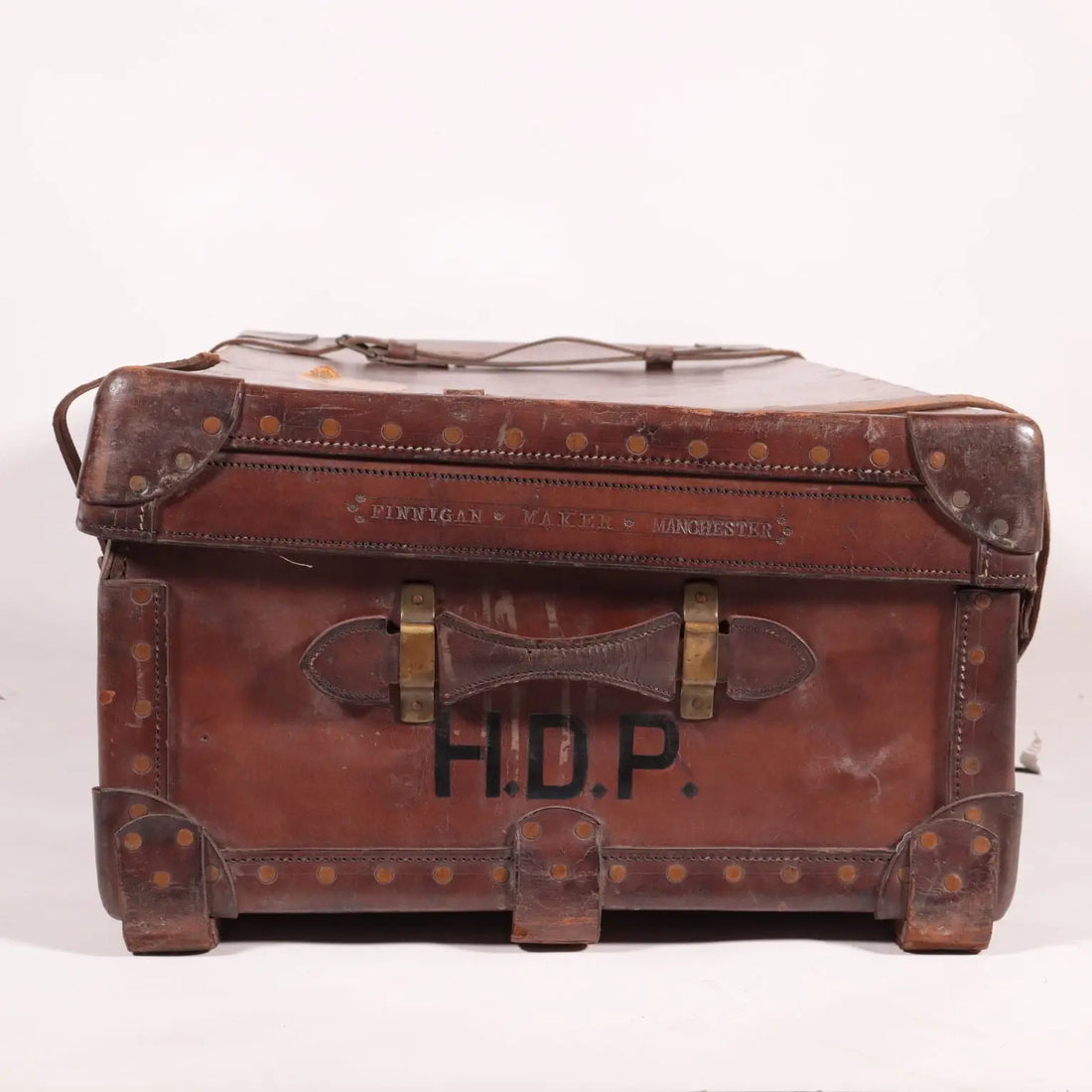 Vintage English Leather Trunk England 1920s | Clothing & House Linens | Vintage