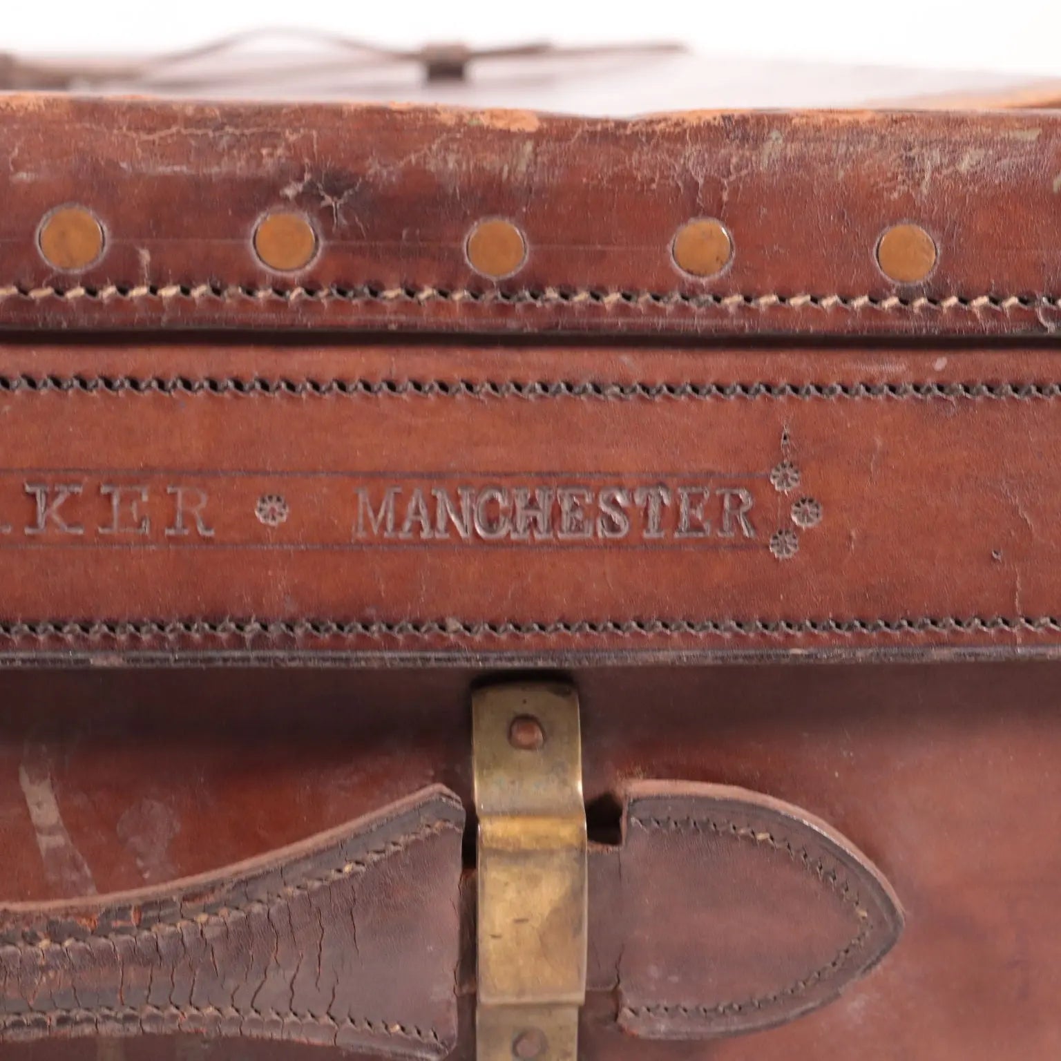 Vintage English Leather Trunk England 1920s | Clothing & House Linens | Vintage