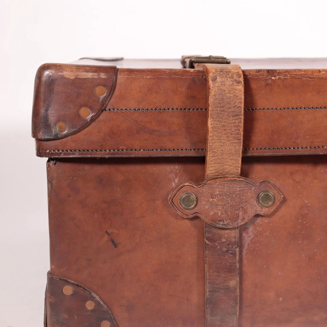Vintage English Leather Trunk England 1920s | Clothing & House Linens | Vintage