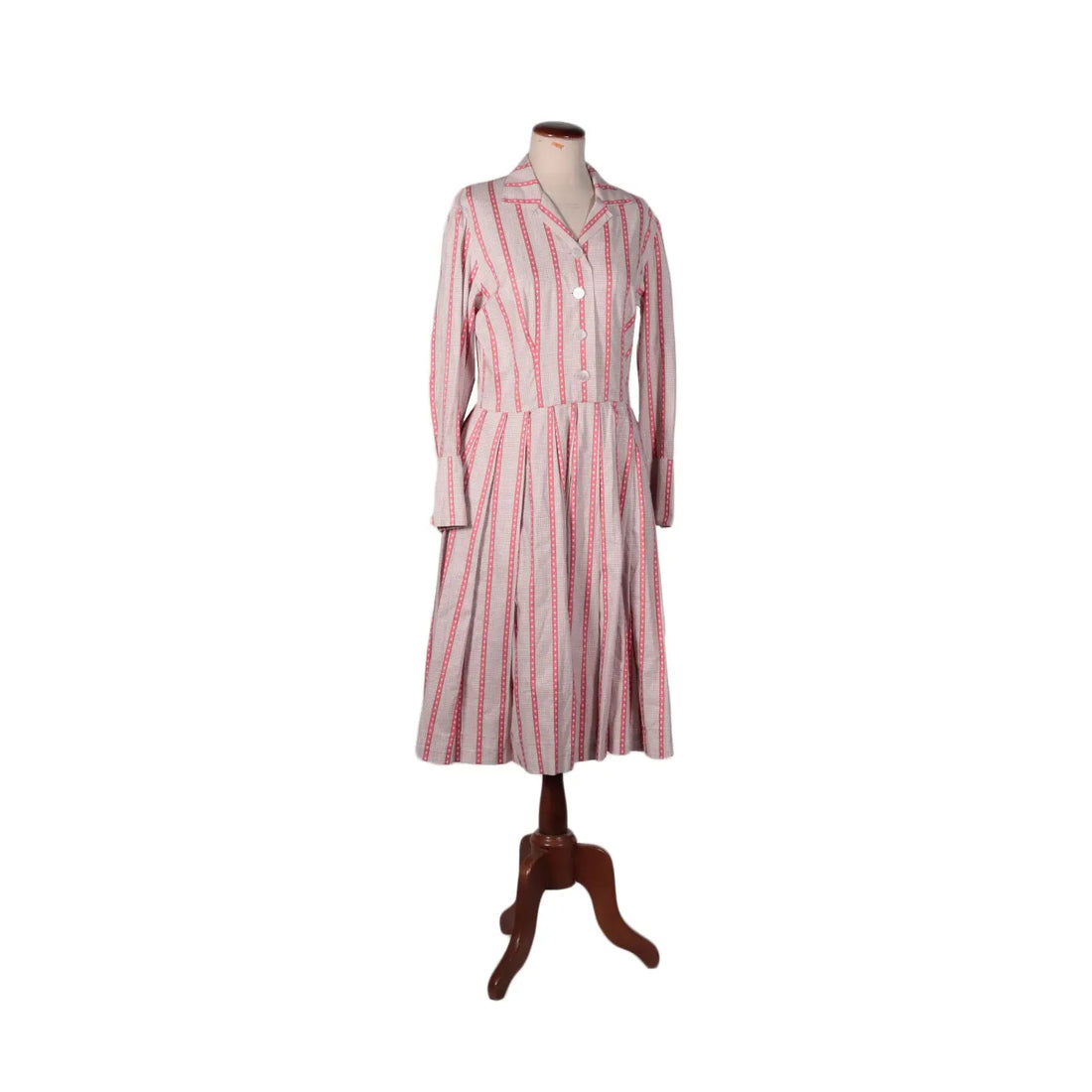 Vintage Pink Tartan Dress Cotton 1940s-1950s - Size S/M | Clothing & House Linens | Vintage