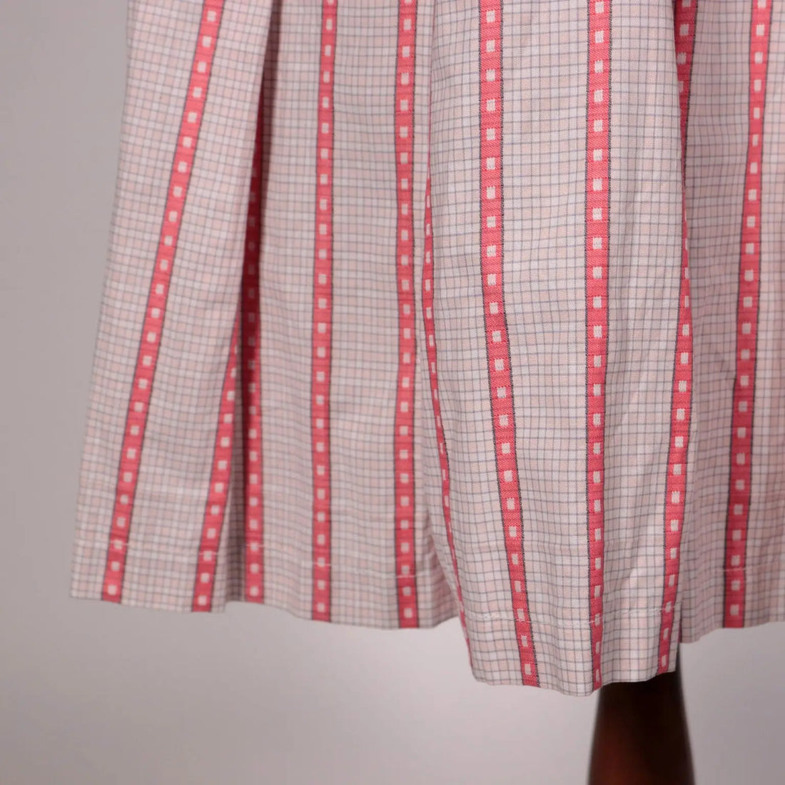 Vintage Pink Tartan Dress Cotton 1940s-1950s - Size S/M | Clothing & House Linens | Vintage