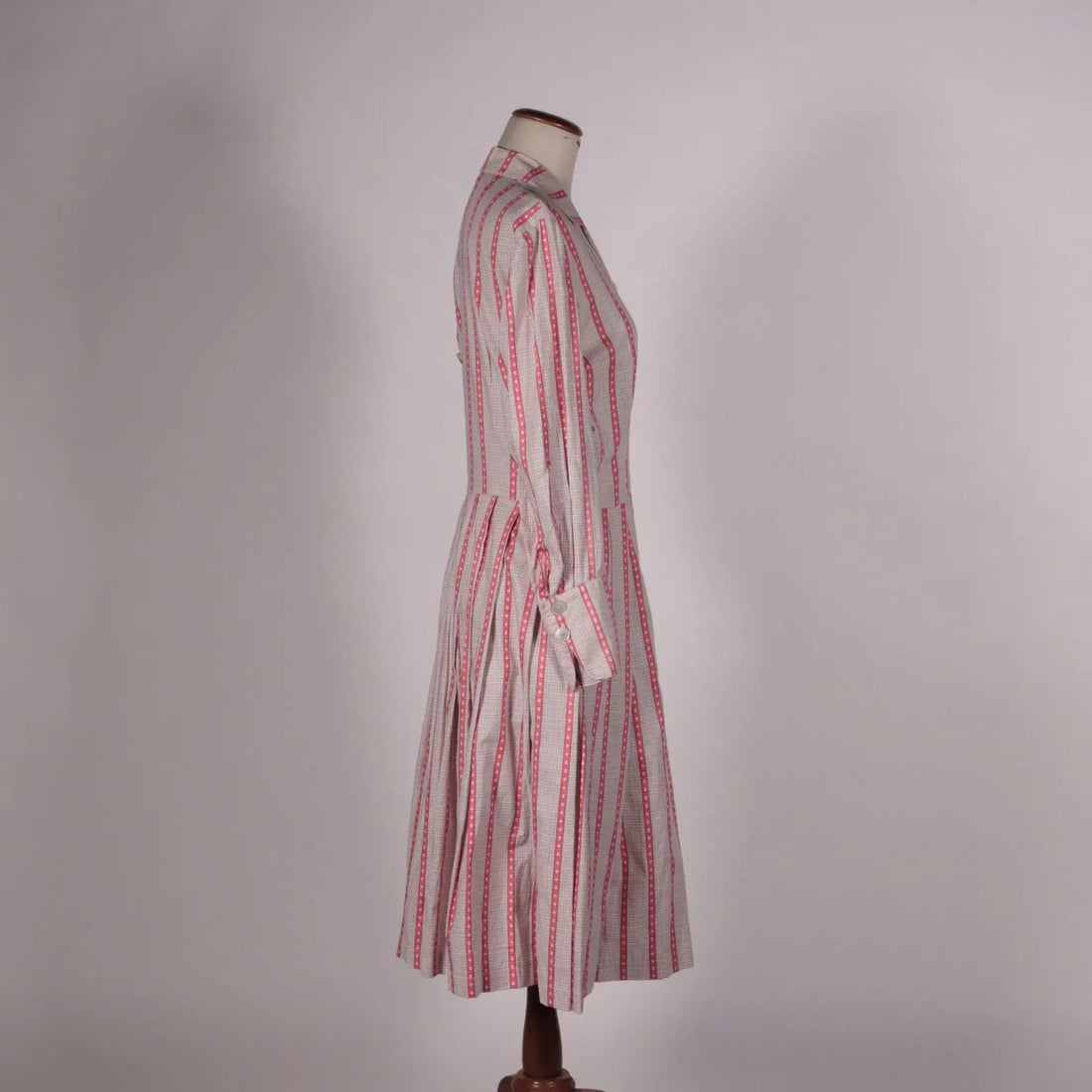 Vintage Pink Tartan Dress Cotton 1940s-1950s - Size S/M | Clothing & House Linens | Vintage