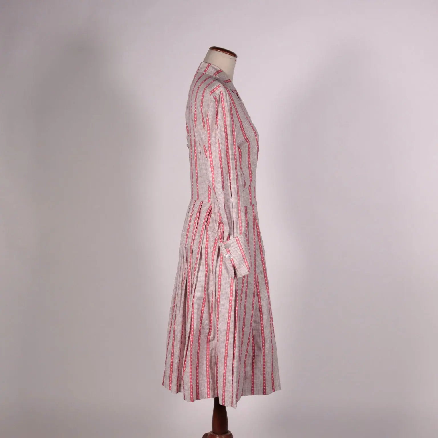 Vintage Pink Tartan Dress Cotton 1940s-1950s - Size S/M | Clothing & House Linens | Vintage