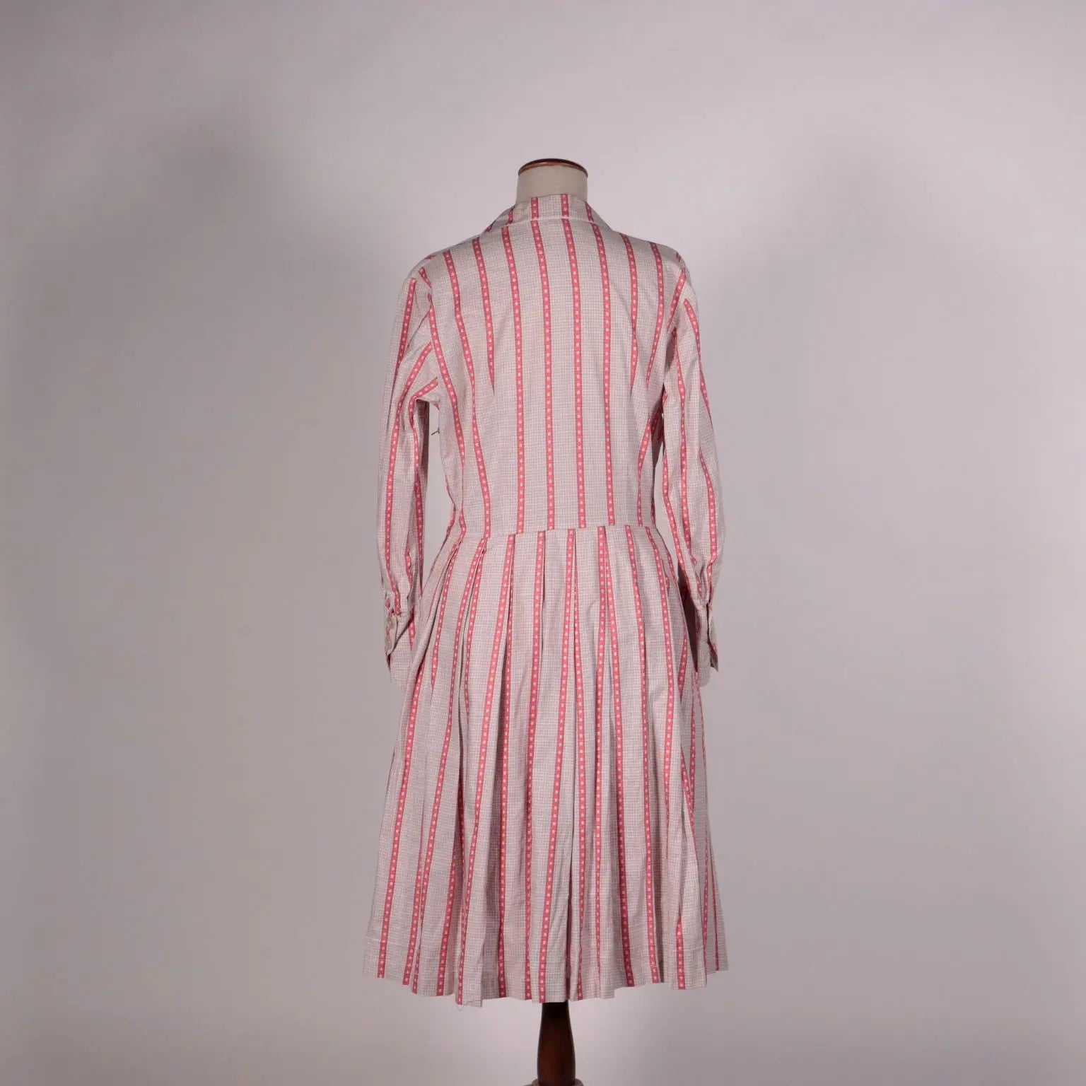 Vintage Pink Tartan Dress Cotton 1940s-1950s - Size S/M | Clothing & House Linens | Vintage