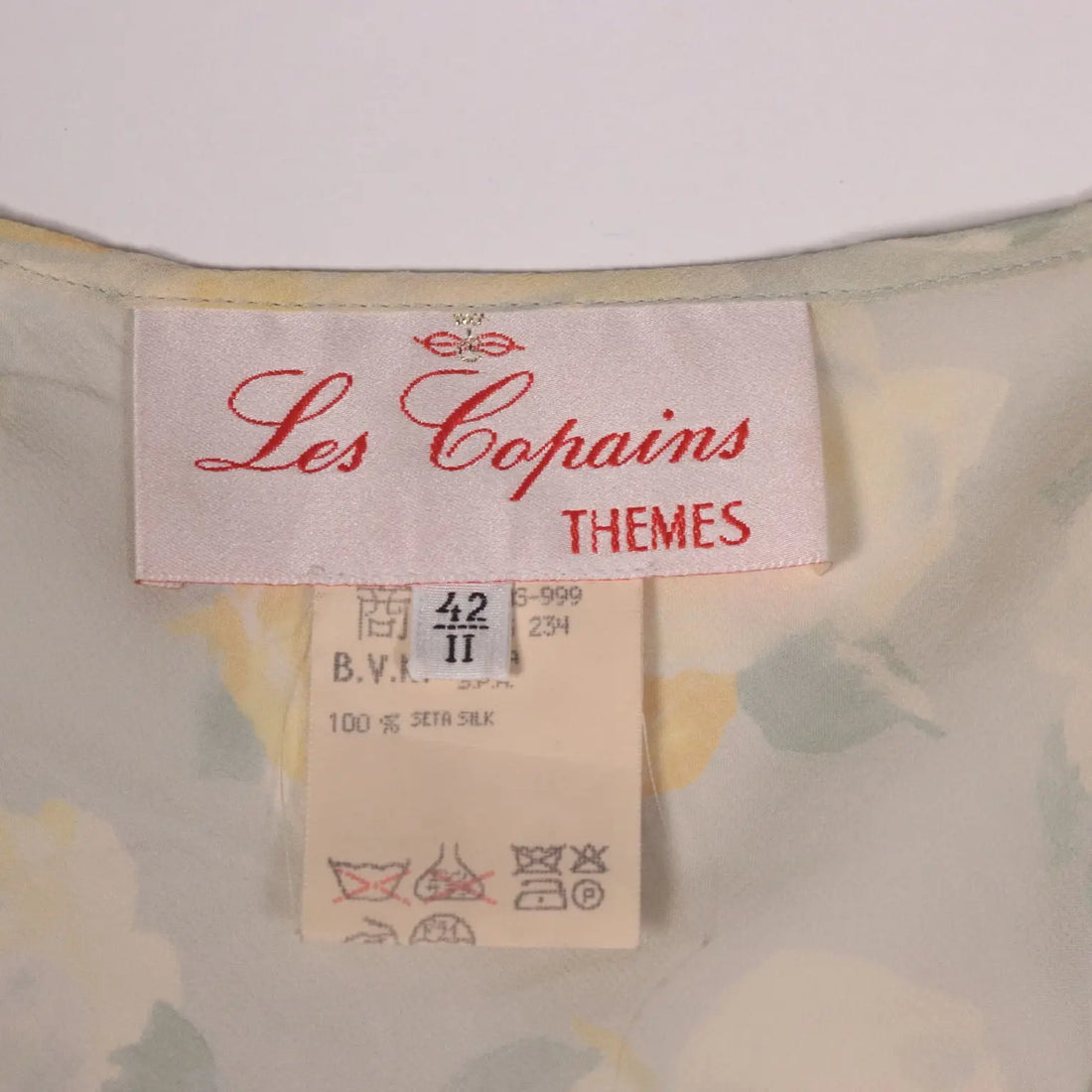 Vintage Les Copains Dress Coloured Silk US Size 12 Italy 1990s - Size UK 10 | Clothing & House Linens | Vintage